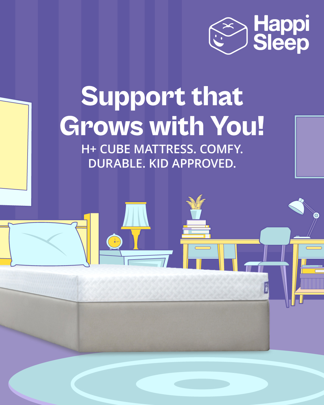 Growing up just got comfier 🌱💤
From nap time to study breaks, the H+ Cube Mattress is built to keep up with every wiggle, dream and growth spurt.
✨ Made with Reloop Fibre powered by AimEco™️
✨ Comes with a removable cover = easy-peasy clean up
✨ Supportive, snuggly and built to last
For little dreamers with big futures. 🛏️💛
#HappiSleep #DreamWithUs #HCubeMattress