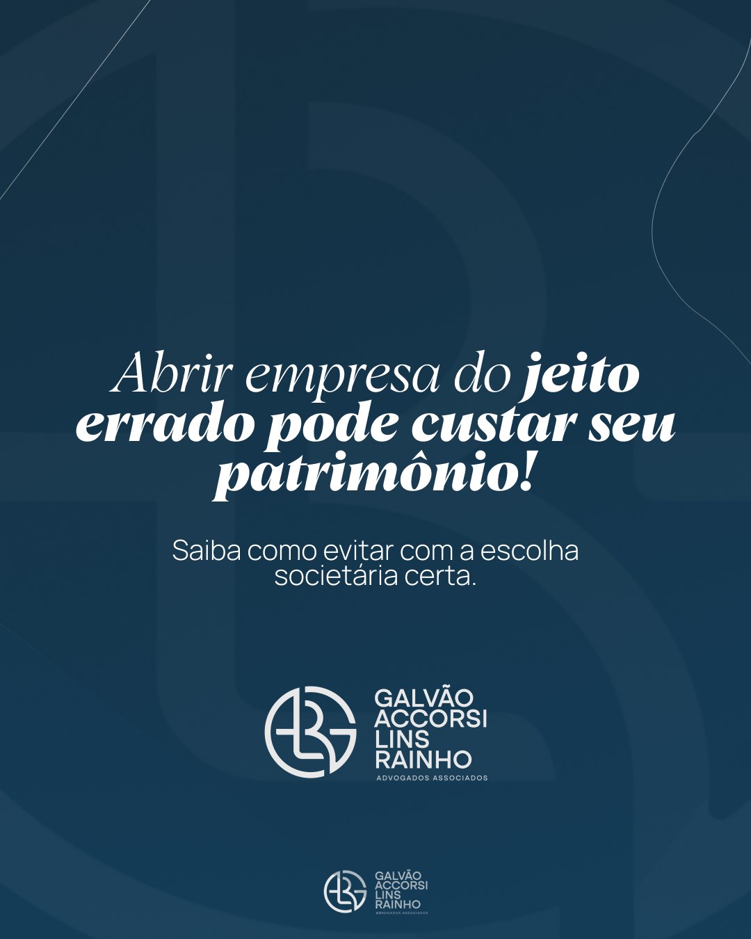 Você está começando seu negócio, abrindo um CNPJ ou planejando crescer?
Então atenção: escolher o tipo societário certo não é só papelada.
É uma decisão que impacta a sua proteção patrimonial, a entrada de sócios, a tributação e até o crescimento da empresa.
Evite decisões automáticas ou baseadas apenas na contabilidade.
A estrutura jurídica ideal depende do seu modelo de negócio e da sua visão de futuro.
Tenha um apoio jurídico estratégico para começar com o pé direito
#DireitoEmpresarial #SociedadeEmpresarial #TiposSocietários #AberturaDeEmpresa #PlanejamentoJurídico #GestãoEmpresarial #AdvocaciaEstratégica