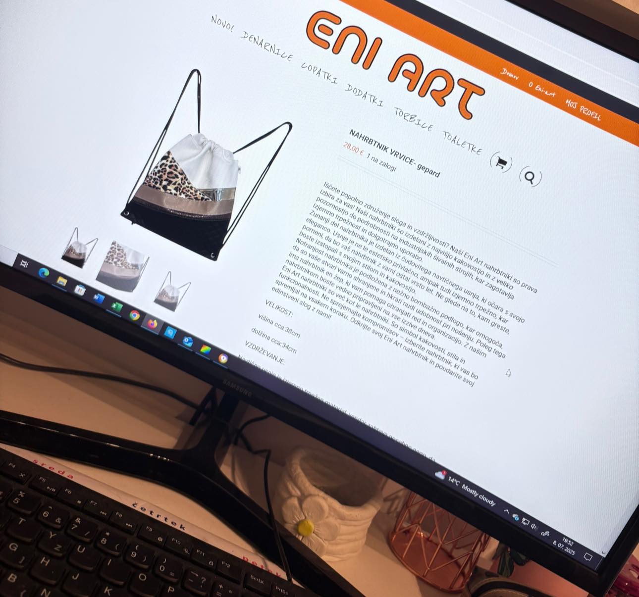 ‼️POLNIMO SPLETNOOOOOO ‼️
✨ A veš tisti občutek, ko najdeš TOČNO TAK nahrbtnik, kot si ga iskala? 🐆🖤
Na moji spletni strani te čakajo unikatni kosi – vsak malo poseben, vsak s karakterjem! 😉
Klikni in pobrskaj, mogoče te en prav lepo pogleda:
🛒 www.eniart.si
P.S. Ročno narejeno s srcem… 🧵💪