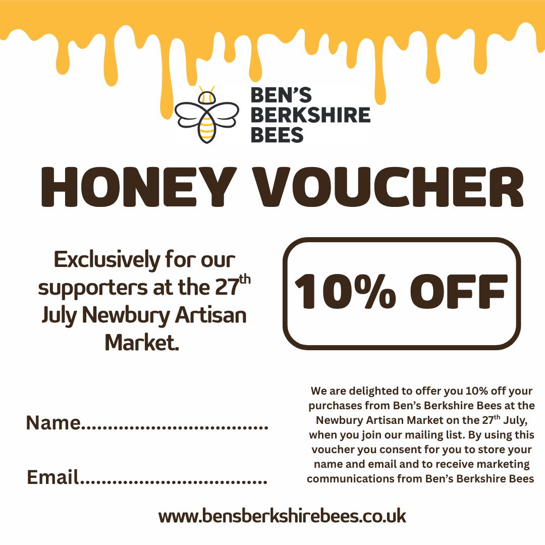 Especially for this weekends Artisan Market - we are offering a 10% discount to anyone who bring a completed copy of this voucher.
