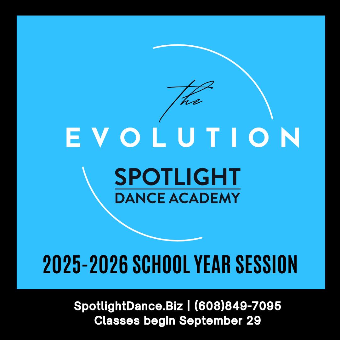 School Year Session Schedule Is Now Live! Join us as we celebrate 20 years of dance in Waunakee!
Registration opens Wednesday, July 23 at 9AM
For more information, check out our website by visiting the link below or in our bio:
https://www.spotlightdance.biz/
Happy Dancing!💙
