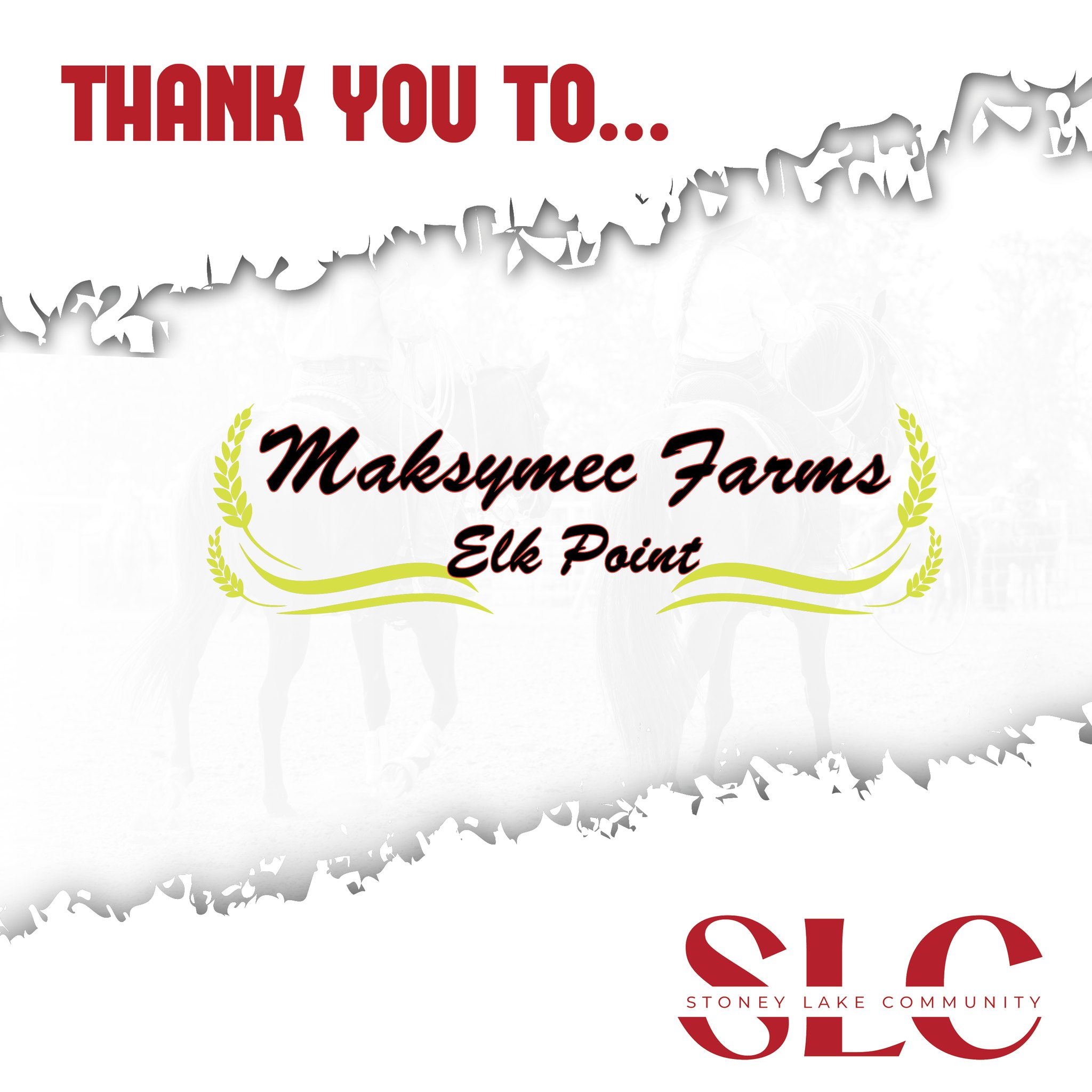 🌾 Thank You, Maksymec Farms! 🌾
We’re proud to recognize Maksymec Farms as one of our 2025 Stoney Lake Rodeo sponsors!
Your support means the world to our team and our community. Family-run operations like yours are the backbone of rural Alberta — and it's no surprise that your values of hard work, reliability, and community carry over into your support for local events like ours.
Thank you for standing behind us and helping make this year’s rodeo one to remember.