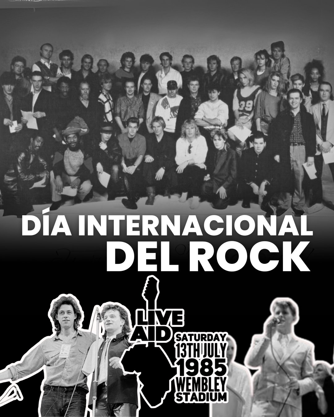 El pasado 13 de julio, no fue un día cualquiera: se celebró el 𝗗í𝗮 𝗠𝘂𝗻𝗱𝗶𝗮𝗹 𝗱𝗲𝗹 𝗥𝗼𝗰𝗸, una fecha que nació gracias a un evento histórico que unió a la música con una causa solidaria.
Esta fecha surgió gracias al 𝗟𝗶𝘃𝗲 𝗔𝗶𝗱, un megaconcierto solidario que se realizó el 13 de julio de 1985 en Londres y Filadelfia, con un objetivo claro: recaudar fondos para combatir la hambruna en Etiopía, organizado por el músico irlandés Bob Geldof quien se vio conmovido por una nota que había emitido la BBC de Londres, llamó a sus amigos y creó uno de los himnos de la década de los 80s...Do They Know It's Christmas?
⠀
𝗟𝘂𝗲𝗴𝗼, 𝗹𝗹𝗲𝗴𝗼 𝗲𝘀𝘁𝗲 𝗠𝗘𝗚𝗔 𝗙𝗘𝗦𝗧𝗜𝗩𝗔𝗟 : Con una transmisión en vivo que llegó a más de 70 países y fue vista por casi 2 mil millones de personas, el evento reunió a gigantes de la música como Queen, U2, David Bowie, Led Zeppelin, The Who, Paul McCartney, Madonna y Phil Collins, quien incluso tocó en ambos continentes el mismo día.
⠀
𝗟𝗮 𝗺𝗮𝗴𝗻𝗶𝘁𝘂𝗱 𝗱𝗲𝗹 𝗟𝗶𝘃𝗲 𝗔𝗶𝗱 𝗳𝘂𝗲 𝗵𝗶𝘀𝘁𝗼́𝗿𝗶𝗰𝗮: se recaudaron más de 100 millones de dólares y se dejó un mensaje claro al mundo: el rock también puede ser solidario.
⠀
Desde entonces, cada 13 de julio se celebra este día como un homenaje al poder de la música para unir, emocionar y transformar.
⠀
𝗣𝗼𝗿𝗾𝘂𝗲 𝗲𝗹 𝗿𝗼𝗰𝗸 𝗻𝗼 𝗲𝘀 𝘀𝗼𝗹𝗼 𝘂𝗻 𝗲𝘀𝘁𝗶𝗹𝗼 𝗺𝘂𝘀𝗶𝗰𝗮𝗹. 𝗘𝘀 𝗮𝗰𝘁𝗶𝘁𝘂𝗱, 𝗵𝗶𝘀𝘁𝗼𝗿𝗶𝗮, 𝗿𝗲𝗯𝗲𝗹𝗱í𝗮, 𝗰𝘂𝗹𝘁𝘂𝗿𝗮, 𝗰𝗼𝗺𝘂𝗻𝗶𝗱𝗮𝗱.
