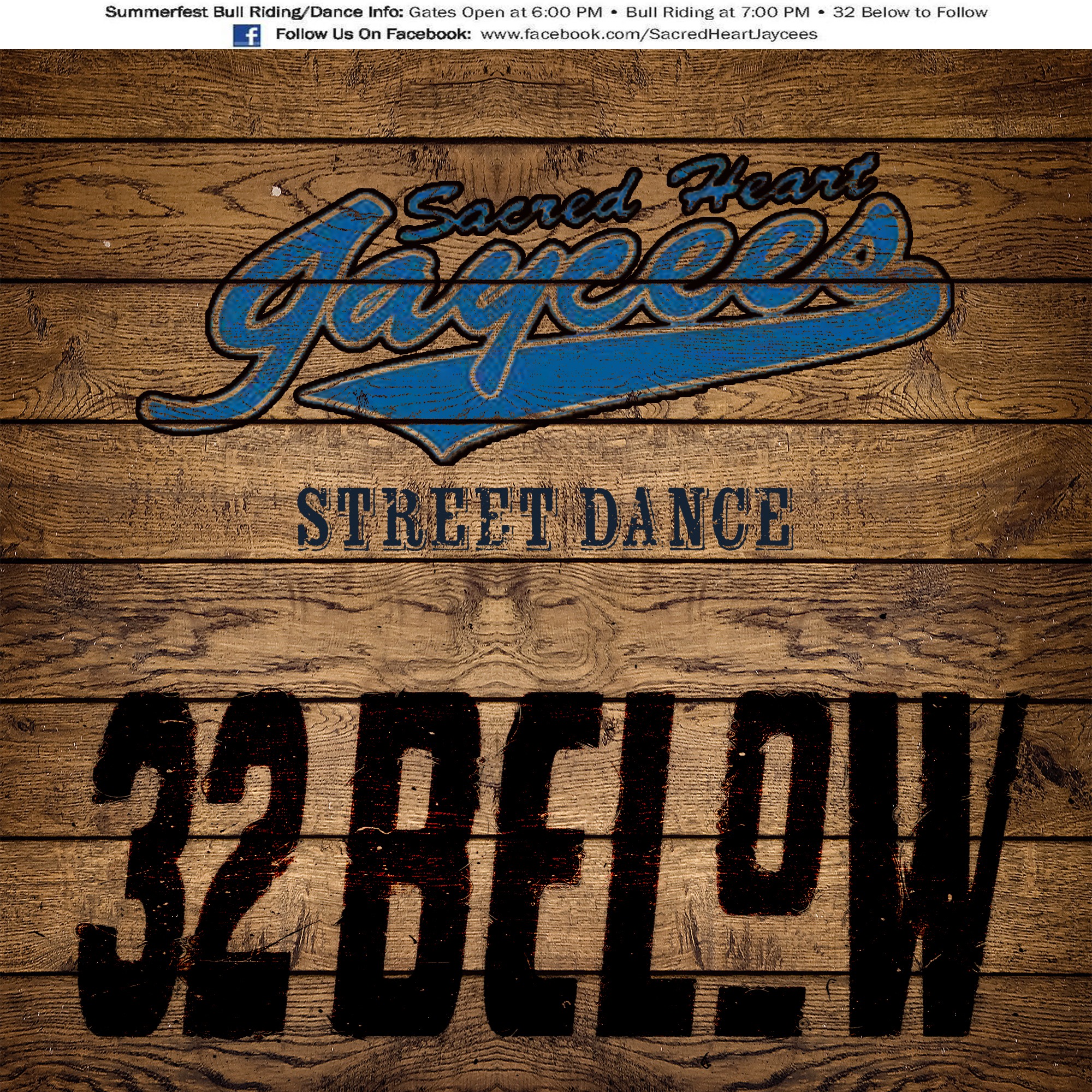 7.19.25 - Sacred Heart Jaycees Street Dance - Sacred Heart, MN. We'll be making some noise after the #rodeo. Make sure you wear your dancing boots. #streetdance #32below #mn ***More information about tickets can be found by going to Sacred Heart Jaycees Facebook page***