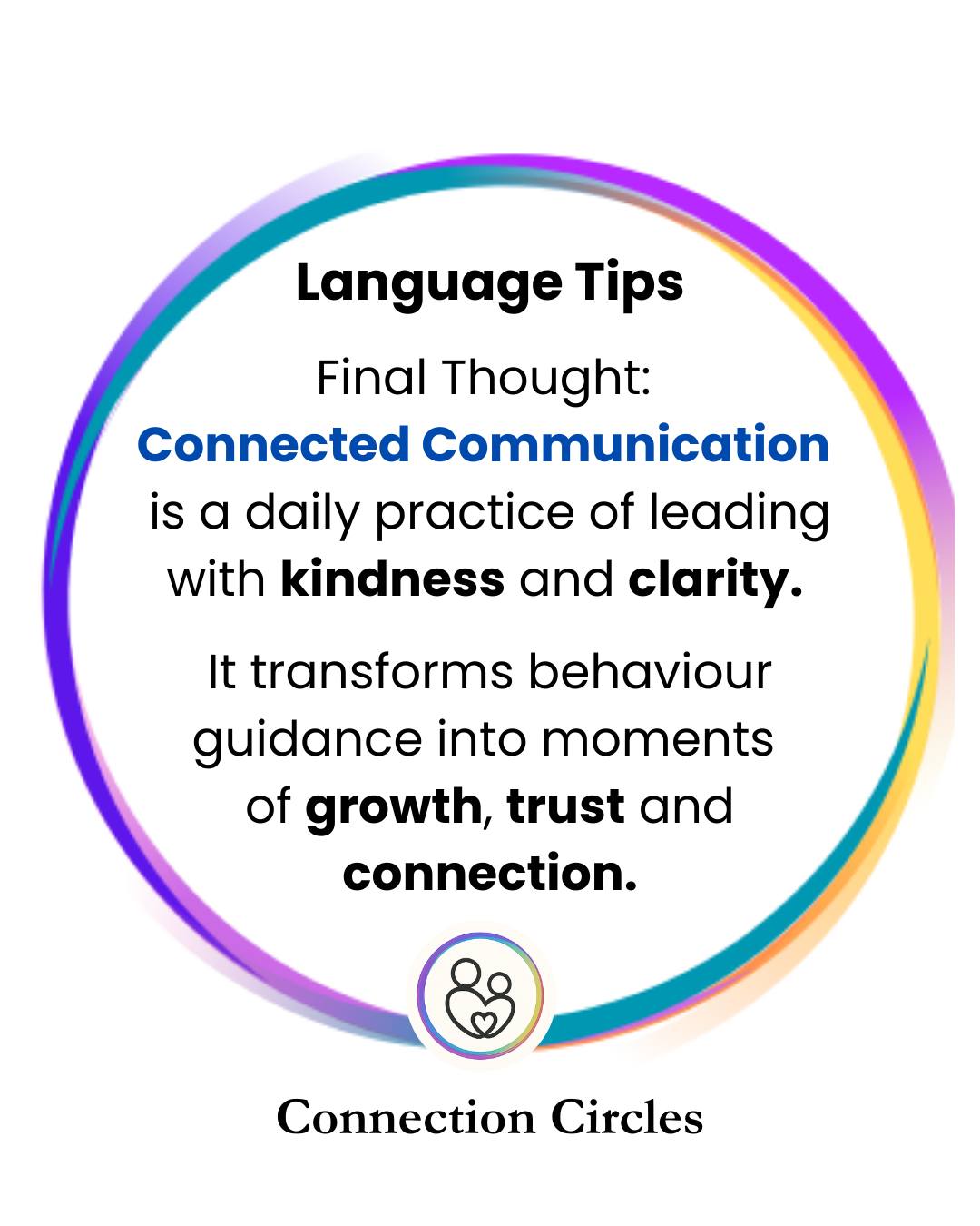Connected Communication is a daily practice of leading with kindness and clarity.
It transforms behaviour guidance into moments of growth, trust and connection. How are you using it?
#intentionalparenting #changetheworld #ChangingPerspectives #goodquestion #understandingyourchildsneeds #GoodEnoughParenting #connectioncircles #secureattachment #parentingsupport #singleparents #trainingcourses #meetingthechallenge #attachmentmatters #neurodivergentparents #respectfulparenting #emotionalsafety #fathers #dadsmattertoo #ParentingJourney #nevertolate #foster #relationshiptips #buildingrelationships #nevertolatetostart #startyoung #parentingtips #earlychildhoodeducation #ParentingJoy #intentionalliving #childbehaviour