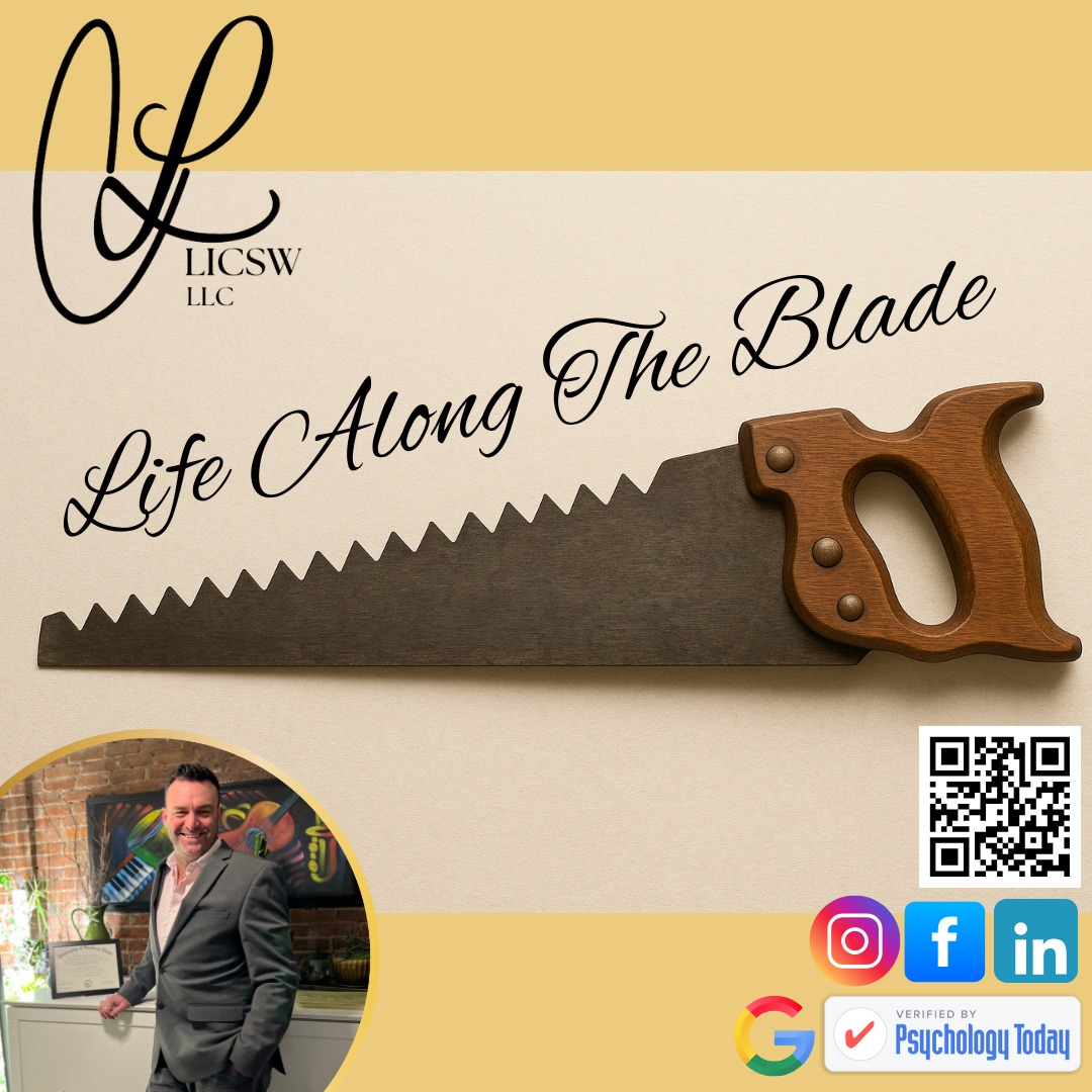 New Blog Post !!!!!! Link In Bio
Sometimes the peaks and valleys of life take us away from the progress that we gain. Mired in self judgement we can lose perspective.
Welcoming New Clients - Unconventionally Accessible Support On Your Terms
Link In Bio
#MentalHealth #SelfCare #PersonalGrowth #MentalWellness #Mindfulness #SelfLove #EmotionalHealth #OldMentalMuscle #NewMentalMuscle #ChrisLauzonTherapist #TherapyMassachusetts #HealingJourney #SelfImprovement #MentalStrength #SelfAwareness #MindsetMatters #Resilience #SelfDiscovery #LinearProgression #Actioning #Massachusetts #Therapist #LICSW #JudgementOfSelf #SelfJudgement #InternalConflict #MentalHealthMaintenance #Depression #LifeAlongTheSawBlade #Anxiety