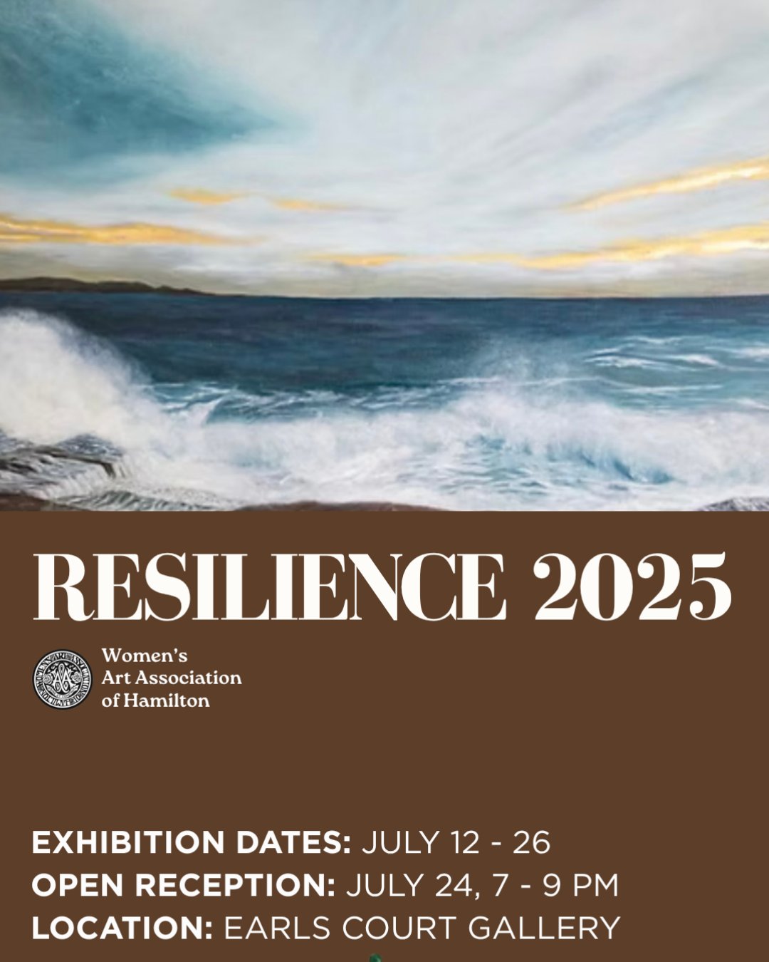 I'm so honoured to have two of my paintings selected for Resilience 2025, the juried exhibition by the Women’s Art Association of Hamilton!
This powerful show is now on view at Earls Court Gallery until July 26— come by and experience the incredible work by so many talented women artists.
Big thanks to WAAH and the jurors for this opportunity to share my art alongside such inspiring creators.
Exhibition Dates: July 12–26
Opening Reception: Thursday, July 24 | 7:00–9:00 PM
Location: Earls Court Gallery, Ottawa Street North
Featured Painting:
Tidebound | Oil on canvas | 18” x 24”
#Resilience2025 #GroupExhibition #hamiltonartists @waah.1894 @earlscourtgallery