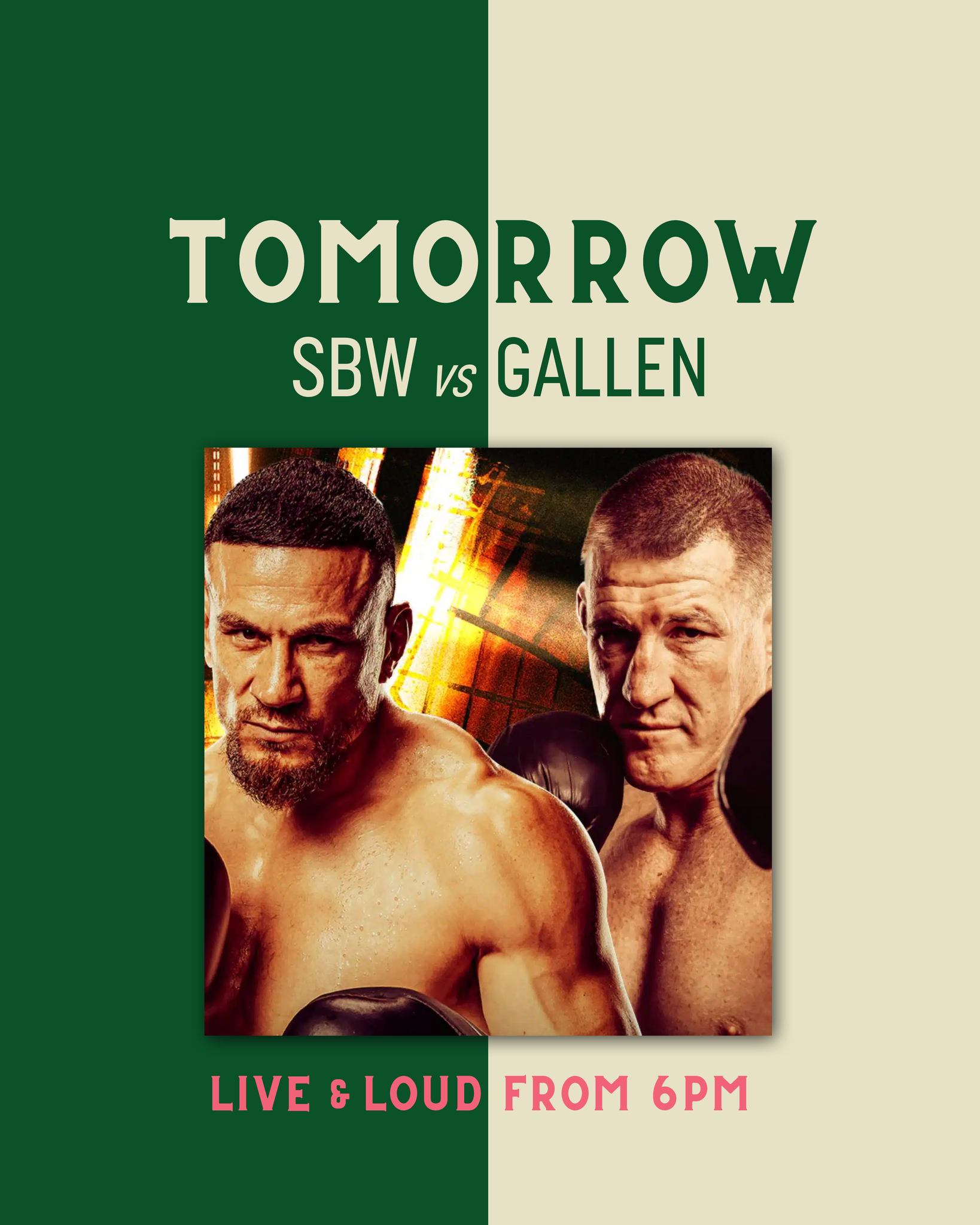 JOIN US FOR A FIGHT NIGHT TO REMEMBER 🥊🥊
Sonny Bill Williams v Paul Gallen battle out a decade of tension live on our big screens!
Grab our Wednesday special, a $19.90 Rump Steak and Fries, and make the most of Happy Hour 5-7pm!
Book a table now by calling us on 02 9212 1740
#boxing #livesport #sbwvgallen #sbw #gallen