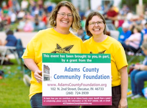 The ACCF awarded the Berne Community VBS with a grant that provided the funds necessary to keep the Berne Community Vacation Bible School Concert a FREE event!!! This grant was made possible through the Berne Ready Mix Fund, The Ralph Biggs Fund and the Seffernick Community Enrichment Fund. Pictured are Berne Community Vacation Bible School planning committee Co-Chairs Chris Hyman, grant writer and Kate Uebersax.