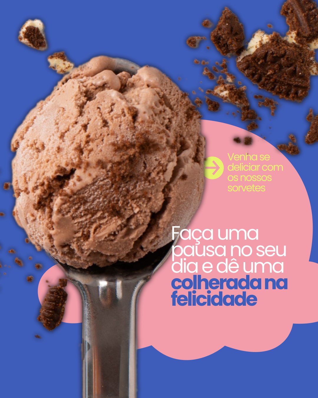 Dê uma pausa no corre do dia...
Uma colherada de sorvete de chocolate Ice Spice é tudo o que você precisa pra sorrir de novo.
Vem sentir o sabor da felicidade derretendo na boca!
Ice Spice, mais doces do que nunca.