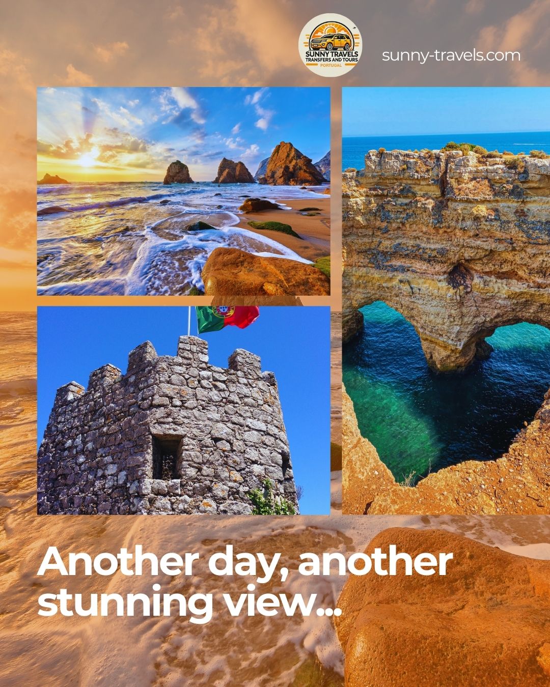 Another day, another stunning view. Whether it’s Sintra’s misty hills or the Algarve’s golden coast, Portugal never disappoints. Where will we take you next?
Tours & transfers www.sunny-travels.com