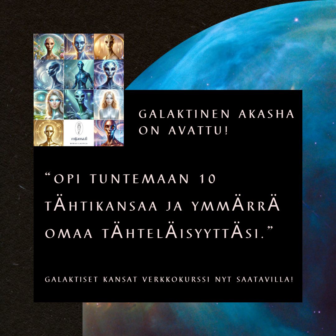 🔥Rakas valonkantaja, Galaktiset kansat kurssi ei ole vain oppimista varten. Se on muistamista. 🔥
Tähdistöstä on jo…
✨...kommunikoitu sinulle sisäisesti – ja olet osa tätä verkostoa.
✨...tuntunut resonanssi tiettyyn värähtelyperheeseen - ja olet jo suunnannut uteliaisuutesi siihen.
✨...autettu sinua vahvistamaan värähtelyäsi - ja olet muistanut miksi olet täällä nyt
✨...opastettu, kuinka alat luoda itsellesi sopivan tavan olla ja luoda - ja olet alkanut muistaa kuka todella olet omassa voimassasi.
🔥Kurssi avaa ovet yhteyksiesi syvätasoille, joita olet jo aavistanut. 🔥
Pääset kurssilla tutkimaan omia tähtiyhteyksiäsi, tunnustelemaan eri tähtikansojen jakamaa informaatiota, opastuksia ja viestejä sekä resonanssia, ja pääset harjoittelemaan oman yhteytesi syvyyttä ja laajuutta..
Jos haluat tulla mukaan vielä, nyt on oikea hetki. Galaktinen Akasha -verkkokurssille -150€ pois kurssihinnasta tarjouksella - voimassa torstaihin 31.7.25 saakka.
✨ Ovet ovat auki vielä hetken. Liity: mijama.fi/galaktinen-akasha ✨
💫 Galaktinen Akasha tarjoaa 10 tähtikansan viisauteen pohjautuvan verkkokurssin bonusmateriaaleineen, joka auttaa sinua muistamaan galaktisen alkuperäsi – ja tuomaan jo valmiiksi aavistamasi asiat osaksi elämääsi täällä.
Rakkaudella,
Galaktinen mentorisi Mirika 🌎👽🪐
#tähteläiset #galaktisetkansat #galaktinenakasha #lähdekenttä #tietoisuusverkosto #rakkausäly #galaktinenihminen