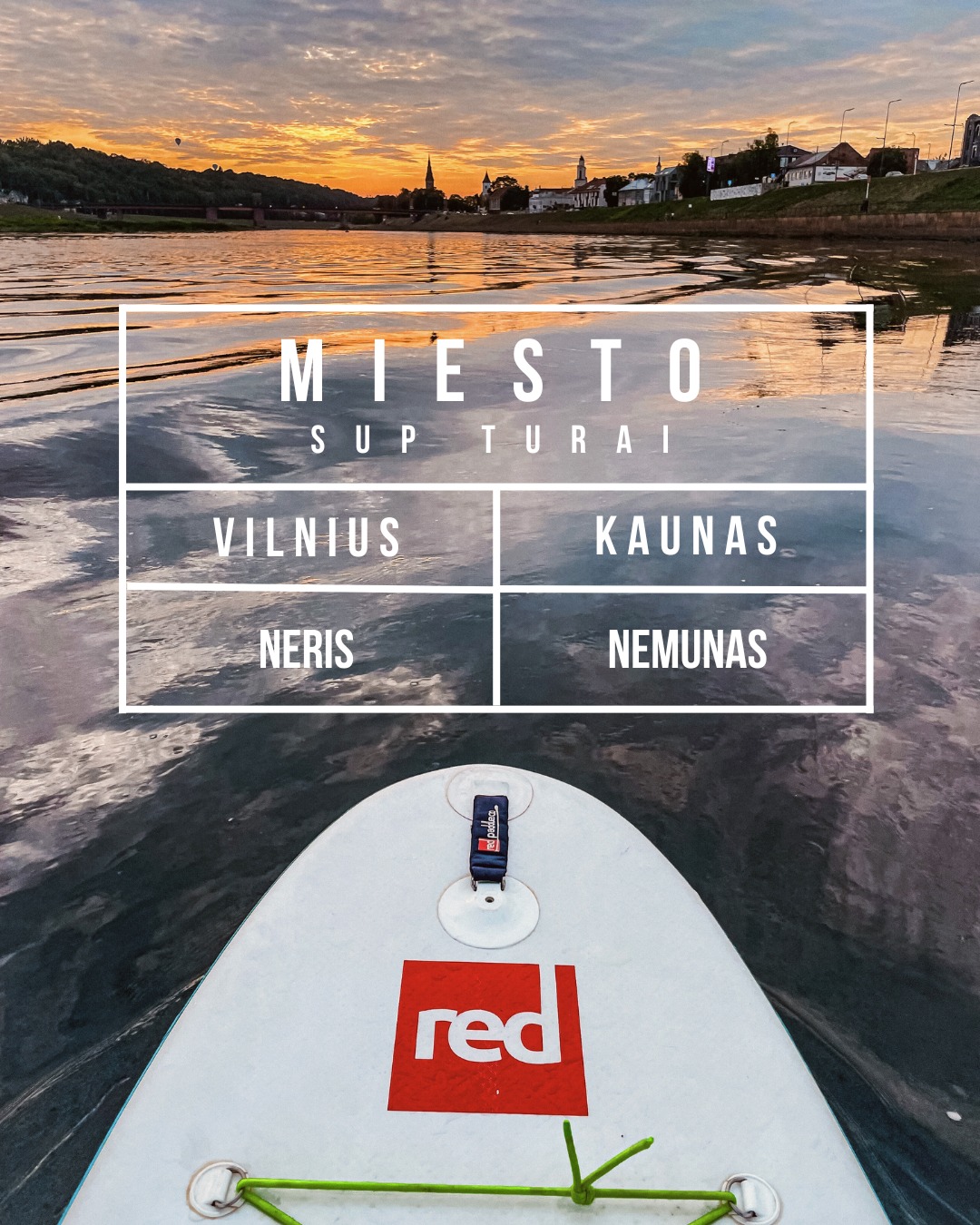 Vakariniai irklenčių turai Nerimi Vilniuje ir Nemunu Kaune – tai ne treniruotė. Tai tavo vasaros patirtis, tavo laikas, tavo tempas.
Skirk pasimatymą ant vandens savo antrai pusei, pakviesk į susitikimą draugus, kuriuos pasiilgai arba leiskis į nuotykius vienas - tiesiog prisijungti prie kitų, nes viskas jau paruošta. Tau tereikia ateiti.
🛶 Jokių įgūdžių – instruktoriai viską paaiškina prieš startą, tinka ir tiems, kurie niekada nebandė irklenčių.
💦 Visa įranga suteikiama.
🌇 Vakarai, kai miestas atrodo kitaip – ir tu jame esi kitaip.
📍 Turai vyksta tiek Vilniuje, tiek Kaune. Kiekvieną savaitę.
Rezervuok irklentę sau ir draugu:
www.gosup.lt/miesto-turai