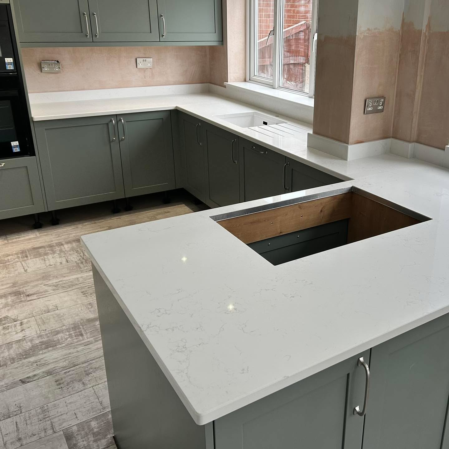 Cloud quartz tops fitted in Warrington