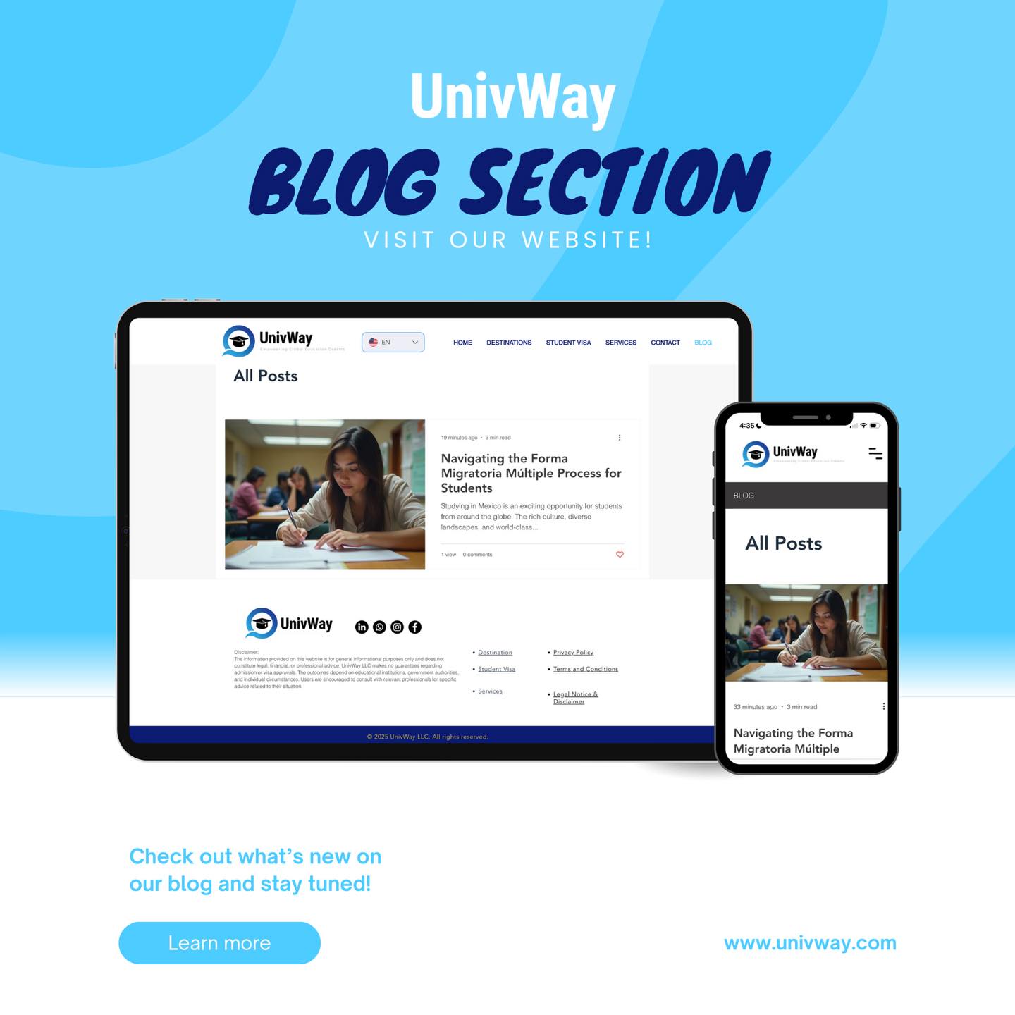 📢 Discover UnivWay’s Blog Section!
Stay updated with tips, guides, and student stories.
👉 Visit www.univway.com and explore our latest posts!
#UnivWay #StudentLifeAbroad #StudyAbroadTips #InternationalStudents