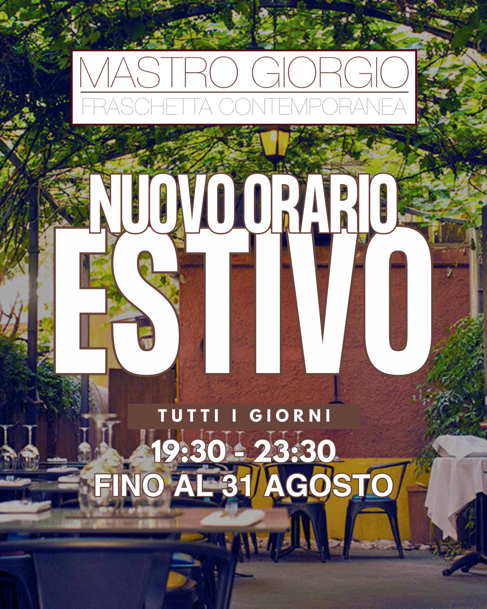 𝑳'𝒆𝒔𝒕𝒂𝒕𝒆 𝒂 𝑹𝒐𝒎𝒂 𝒉𝒂 𝒖𝒏 𝒔𝒂𝒑𝒐𝒓𝒆 𝒖𝒏𝒊𝒄𝒐, 𝒆 𝒂 𝑴𝒂𝒔𝒕𝒓𝒐 𝑮𝒊𝒐𝒓𝒈𝒊𝒐 𝒔𝒊 𝒂𝒄𝒄𝒆𝒏𝒅𝒆 𝒅𝒊 𝒏𝒖𝒐𝒗𝒆 𝒆𝒏𝒆𝒓𝒈𝒊𝒆! ✨
𝑆𝑖𝑎𝑚𝑜 𝑒𝑛𝑡𝑢𝑠𝑖𝑎𝑠𝑡𝑖 𝑑𝑖 𝑎𝑛𝑛𝑢𝑛𝑐𝑖𝑎𝑟𝑣𝑖 𝑖 𝑛𝑢𝑜𝑣𝑖 𝑜𝑟𝑎𝑟𝑖 𝑒𝑠𝑡𝑖𝑣𝑖 𝑝𝑒𝑟 𝑣𝑖𝑣𝑒𝑟𝑒 𝑐𝑜𝑛 𝑛𝑜𝑖 𝑠𝑒𝑟𝑎𝑡𝑒 𝑖𝑛𝑑𝑖𝑚𝑒𝑛𝑡𝑖𝑐𝑎𝑏𝑖𝑙𝑖, 𝑖𝑚𝑚𝑒𝑟𝑠𝑒 𝑛𝑒𝑙𝑙'𝑎𝑡𝑚𝑜𝑠𝑓𝑒𝑟𝑎 𝑑𝑒𝑙𝑙𝑎 𝑛𝑜𝑠𝑡𝑟𝑎 𝐹𝑟𝑎𝑠𝑐ℎ𝑒𝑡𝑡𝑎 𝐶𝑜𝑛𝑡𝑒𝑚𝑝𝑜𝑟𝑎𝑛𝑒𝑎. 🌿
A partire da oggi, vi aspettiamo tutti i giorni dalle 19:30 alle 23:30, per deliziarvi con la nostra cucina romana d'autore, tra sapori antichi e tocchi innovativi.
Ricorda: questi orari speciali saranno validi fino al 31 Agosto. Non perdere l'occasione di gustare la tua estate romana qui da noi! 🥂
Prenota il tuo tavolo e lasciati conquistare dall'eccellenza e dalla convivialità. Ti aspettiamo!
📍 Via Alessandro Volta 36, Testaccio, Roma
📞 Info e prenotazioni: https://pro.pns.sm/ecczetj
#MastroGiorgioRoma #FraschettaContemporanea #NuoviOrari #EstateRomana #CenaARoma #TestaccioFood #RomaByNight #CucinaRomana #FoodExperience #Estate2025 #RistoranteRoma