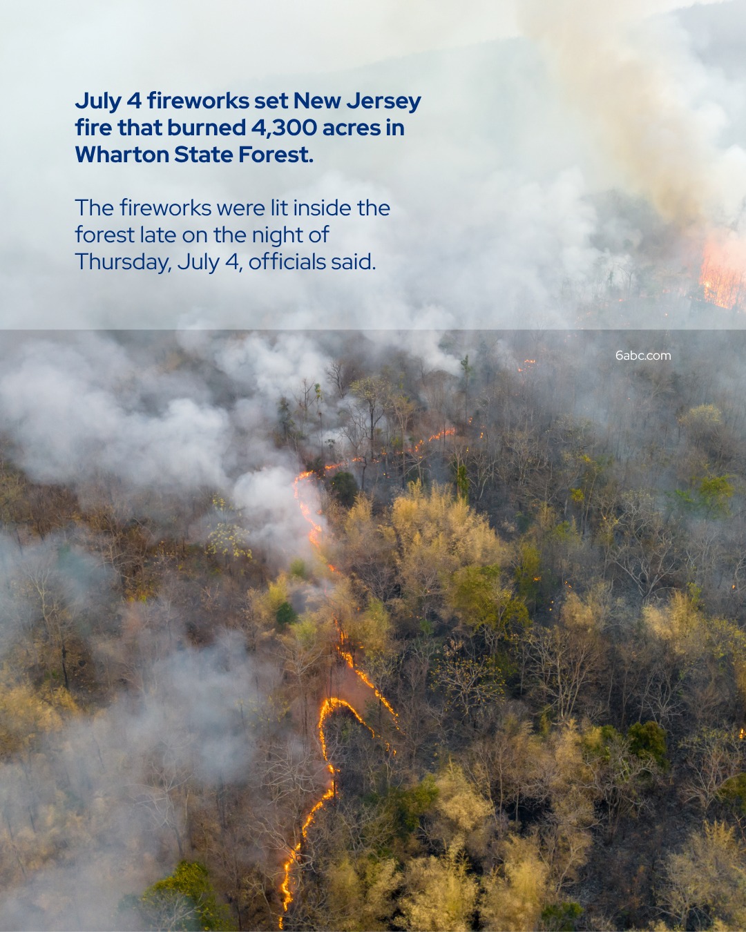 A devastating wildfire resulted from the misuse of fireworks on July 4. The fire has since been contained, and there was no recorded damage to any homes or buildings. Regardless, fires of this nature are all the more disheartening because of their preventability. Stay strong, NJ.
#whartonstateforest #wildfireprevention
