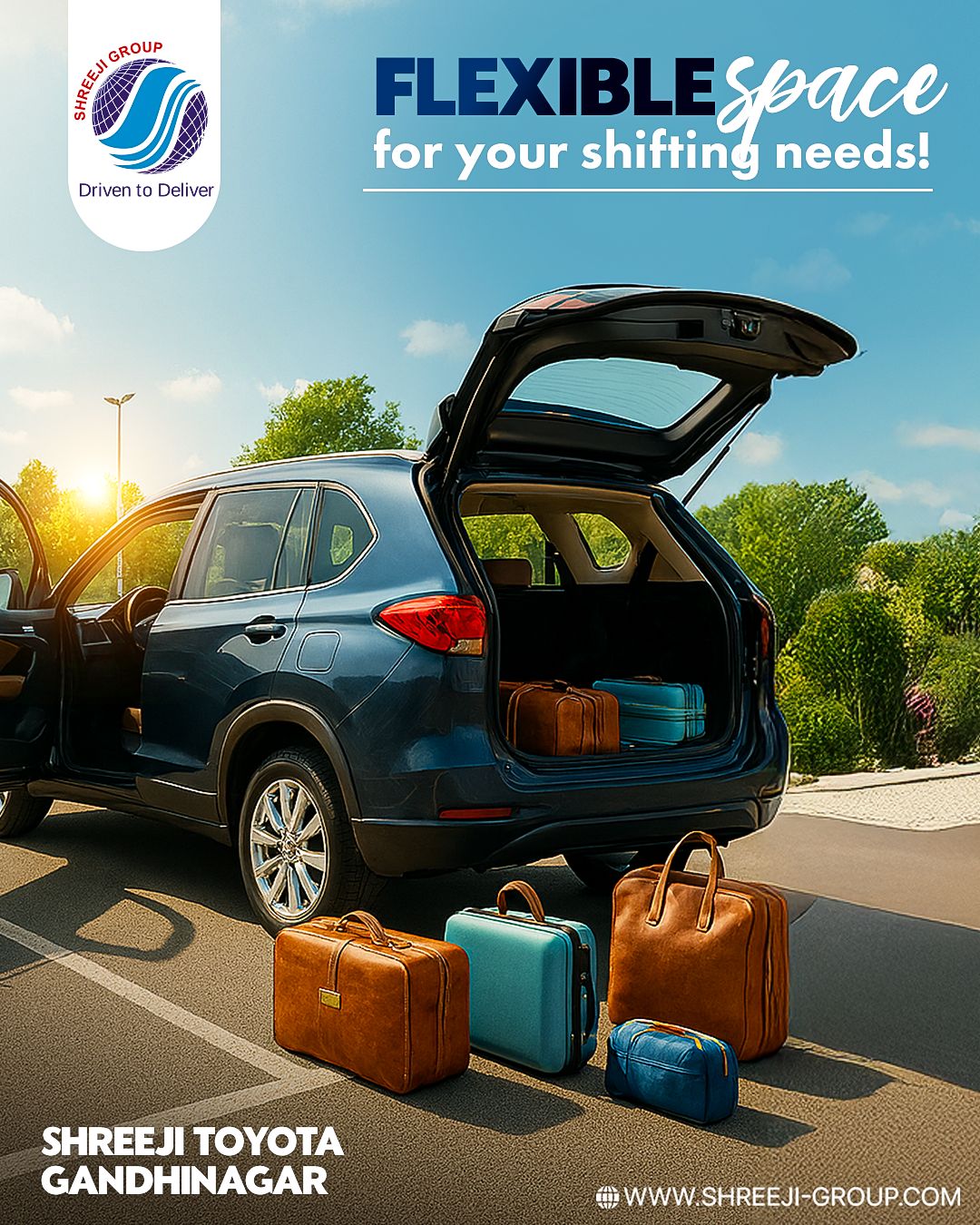 Planning a trip or moving things around? Shreeji Toyota gives you all the space you need with comfort and ease. Pack more, stress less, and enjoy every drive with complete flexibility.
- - - - -
Website: www.shreeji-group.com
Mobile: +91 9719912323.
Email: marketing@shreeji-group.com
- - - - -
#ShreejiToyota #TravelSmart #FlexibleDrive #ToyotaComfort #SpaciousRide