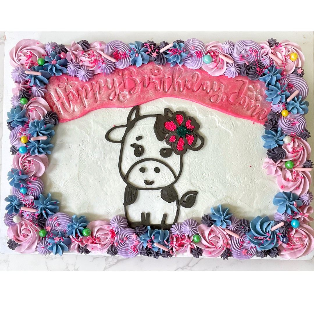 🐄 This little baby cow cake was moo-sic to someone’s taste buds — they had one of my desserts at a party and knew right then that when a birthday rolled around, this was where they’d be ordering from! There’s no better compliment than a new customer who finds me by flavor alone!
This was a half chocolate sheet cake, filled with rich chocolate ganache and crushed Oreos, wrapped in creamy chocolate buttercream, and finished with a thin layer of vanilla buttercream to bring the design to life.
Word of mouth (or word of fork? 😉) is everything for a small business like mine, and I’m so grateful every time one dessert leads to another. 🧁💕
✨ Got a mooo-mentous celebration coming up? It's time to whip up something udderly delicious. Reach out to start planning a cake that’s beautiful, tasty, and sure to impress. 🐮🧁
Cake Details:
Size/Flavor: 1/2 Sheet, Chocolate
Filling: Crushed Oreos and Chocolate Ganache
Frosting: Chocolate Buttercream (covered in a thin layer of vanilla for decorating purposes)
🌐 www.treatsbyallyson.com
FB: Treats by Allyson
IG: @treatsbyallyson
New here? Welcome! 👋🏻 All my treats are dairy, egg, peanut, and tree nut-free, with fully customizable options: i.e. gluten, sugar & other ingredients to meet your needs—all without compromising on flavor (seriously, though, they’re even better!). Don’t believe me? Try them—you’ll never look back!
#CustomTreats #summerdessert #TreatYourself #CakeDecorating #carrollcounty #carrollcountymd #carrollcountymaryland #weddingcakes #localbaker #localbakery #localbakeries #SpringTreats #cupcakes #carrollcountybakery #manchestermd #westminstermd #customcake #customcakes #pullapartcupcakes #edibleart #customcakes