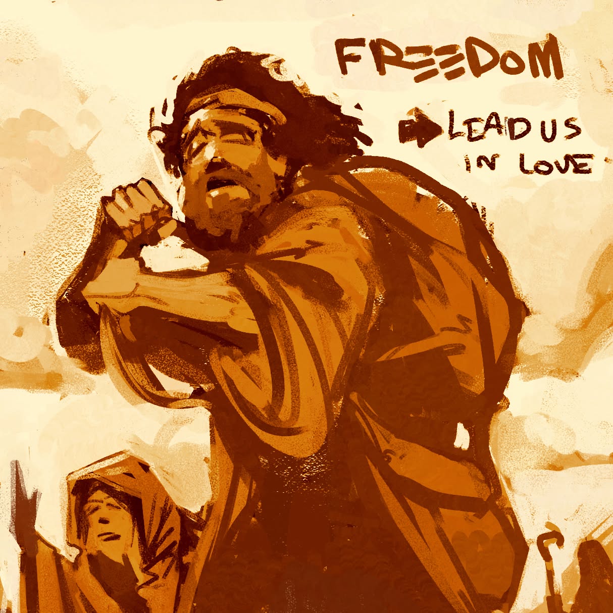 Sketching from @indyvineyardchurch Randy Gooder responding to Exodus 15:13.
The Israelites have crossed the sea, singing a song of deliverance.
"On new shores, the people walked out of bondage, but have not secured the promise by inhabiting the land." - RG
How will we walk this out? Through the leadership of Jesus.
