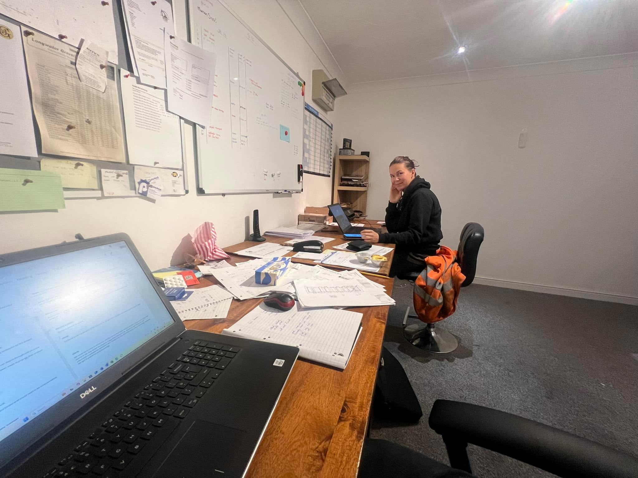 Look who came to join me in the office tonight.