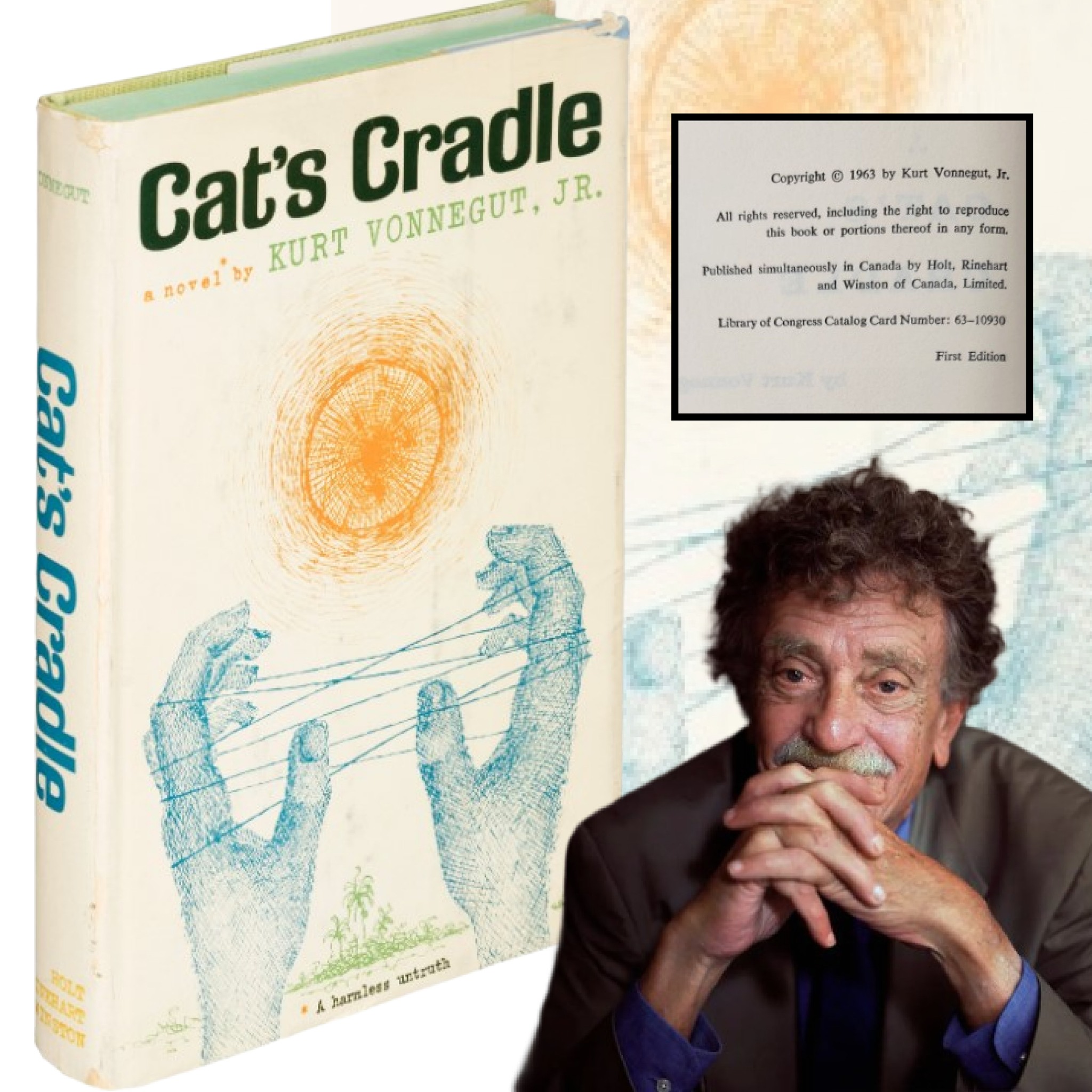 📚 Cat's Cradle, March 1963 First Edition
“Appalling, hilarious, shocking, and infuriating... and you must read it.” — Theodore Sturgeon
A near fine example of Vonnegut’s fourth novel, nominated for a 1964 Hugo and still as provocative as a Bokononist footnote. Clean boards, mild sunning, discreet jacket repairs—this one holds its own in both satire and condition.
🌀 Designed by Ben Feder, Inc., the original dust jacket bears the scars of literary warfare: edgewear, chips, and a vertical tear (mended like the truth in San Lorenzo).
Want absurdism with pedigree? You'll find it at BarronRareBooks.com or in our eBay Store.
.
.
.
#CatsCradle #KurtVonnegut #RareBooks #FirstEdition #ModernLit #VonnegutVerse #BookCollector #LiterarySatire #HugoNominee #Bokononism #InstagramBibliophile