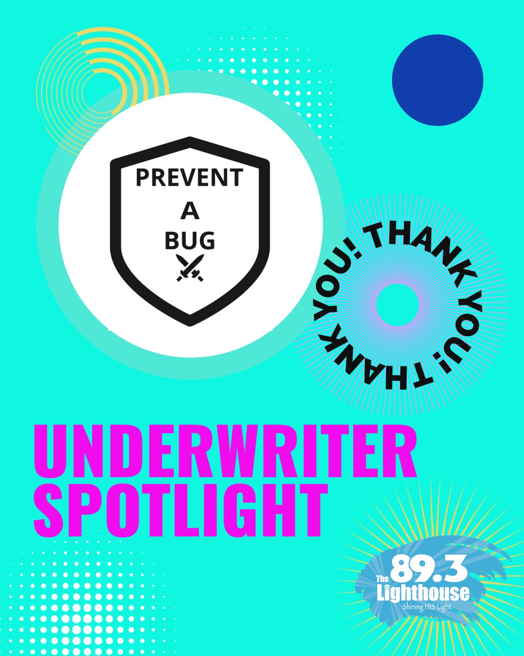 A big thank you to Prevent A Bug for supporting The Lighthouse WECC and sponsoring today’s broadcast day! Your partnership helps us continue to share hope, encouragement, and the light of Christ with our listeners every day. We’re truly grateful!