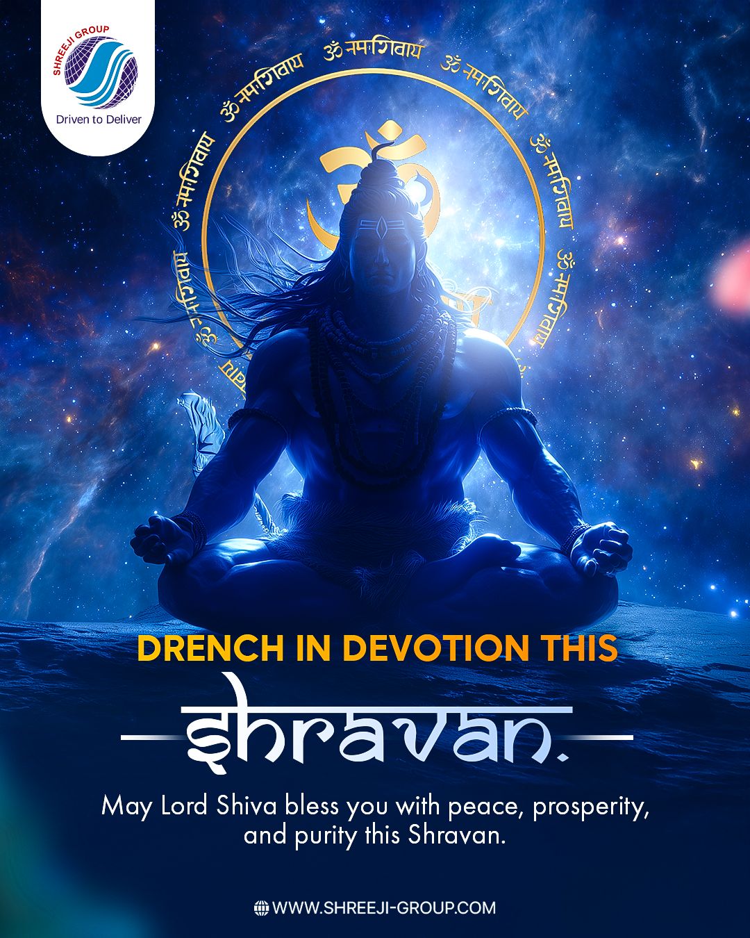 May this holy month of Shravan bring peace, devotion, and blessings into your life. Let every prayer reach Lord Shiva and fill your days with joy and strength. Shreeji Group wishes you a sacred and blissful Shravan.
#ShravanMahina #ShreejiGroup #HarHarMahadev #ShubhShravan #TraditionalBlessings