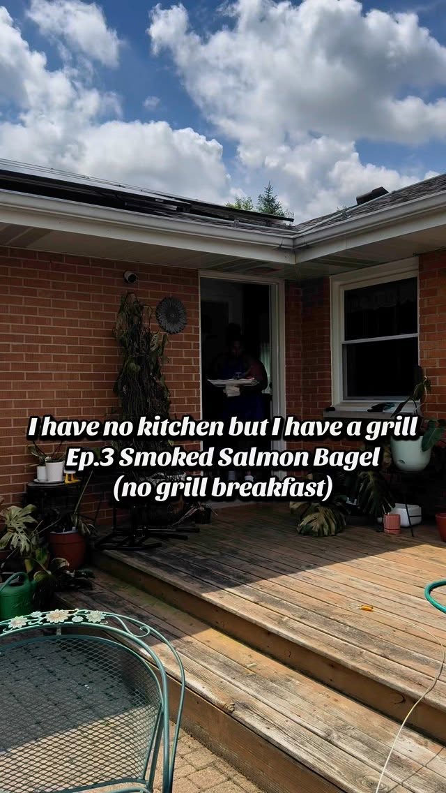On today’s episode of “I have no kitchen but I have a grill”, your favorite newly suburban mom is back at it again.
Today I wanted a smoked salmon bagel that’s been living rent-free in my head for days, so I finally made it happen. I’ve been eating this brand of smoked salmon from Costco for years and it’s still undefeated 🙌🏽
#grilllife #smokedsalmonbagel #suburbanmomlife #kitchenrenovation #grillingseason #summerrecipes #momswhogrill #outdoorkitchenlife #renovationlife #easygrillrecipes #bagelgoals #foodiecontent #momcontentcreator #grillcookingseries #blackgirlblogger #blackgirlswhoblog #plussizeblog #plussizeblogger #plussizecontentcreator #suburbanlife #grillmasters #queenofthegrill
