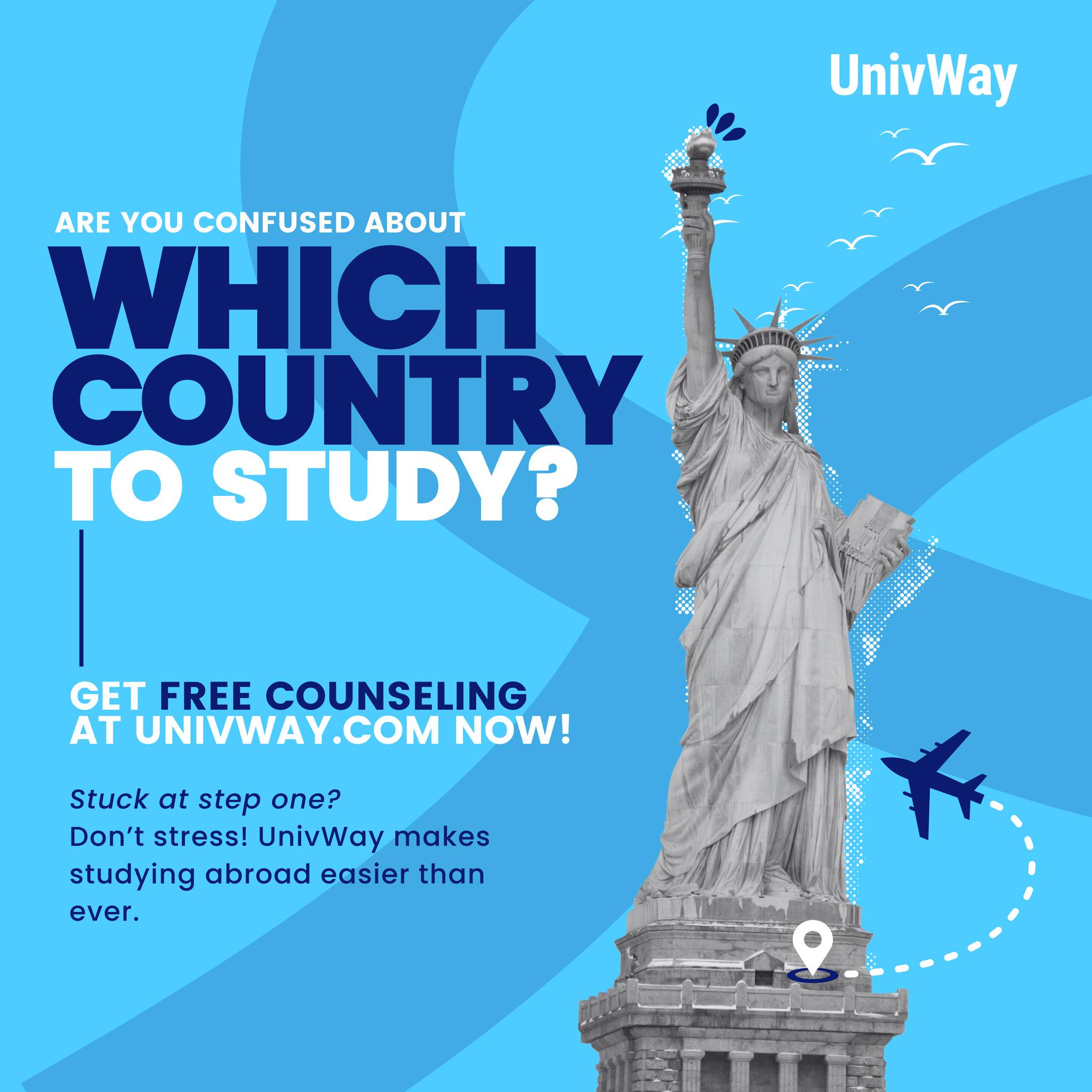 Not sure which country is right for your studies? 🌍
No worries — UnivWay is here to guide you!
From the U.S. to Canada, Mexico, and beyond, we help you find the best destination based on your goals, interests, and budget.
💬 And the best part? Free counseling at UnivWay.com 💻
Your global education starts with the right direction. Let’s find it together. ✈️📚
#StudyAbroad #UnivWay #GlobalEducation #StudentSupport #StudyInUSA #StudyInCanada #InternationalStudents #StudyAbroadJourney #UnivWayHelps #EducationWithoutBorders #FreeCounseling #WhereToStudy