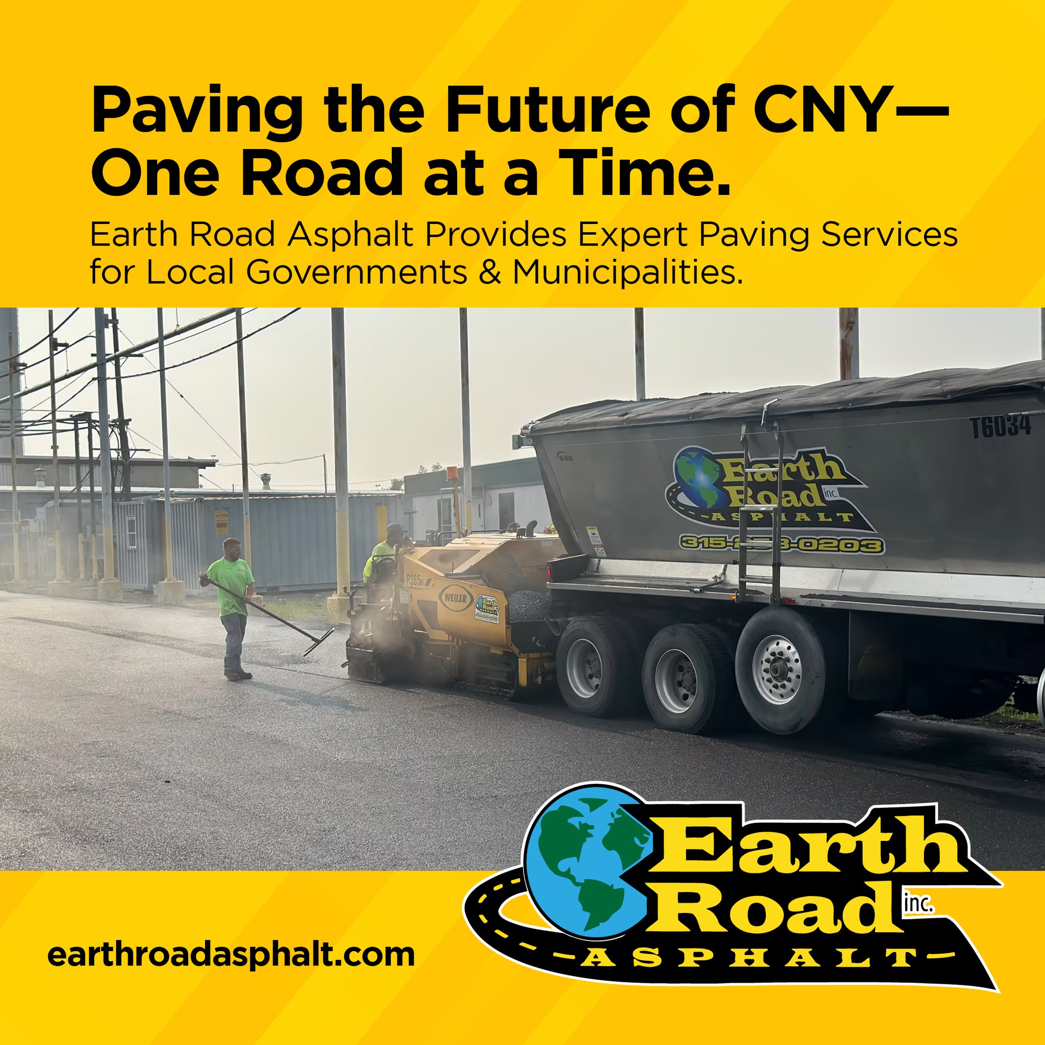 Paving the Future of Central New York—One Road at a Time
From village streets to county highways, Earth Road Asphalt delivers expert paving solutions trusted by local governments and municipalities across CNY.
- Reliable. Durable. Built to Last.
- Municipal & Commercial Projects
- Over 75 Years of Experience
📍 277 North St., Auburn, NY 13021
📞 315-253-9060
🌐 earthroadasphalt.com
#EarthRoadAsphalt #PavingCNY #MunicipalPaving #InfrastructureMatters #BuiltToLast #WME #KickingAsphalt #AsphaltPros #CentralNewYorkPaving #BlacktopDoneRight