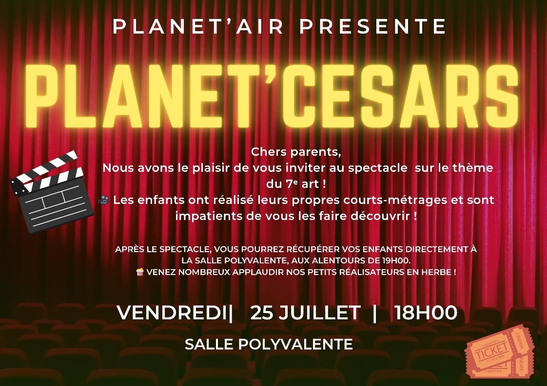 Nous vous attendons nombreux vendredi!!!!