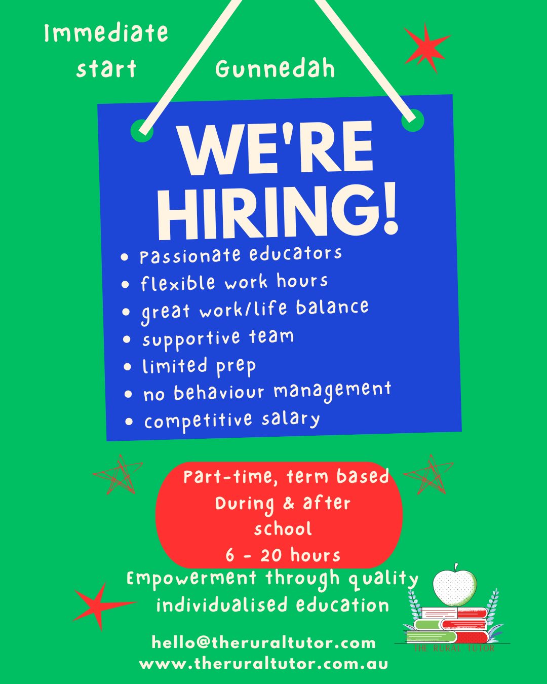 If you're an educator who wants to reconnect to the joy of teaching, please reach out to The Rural Tutor