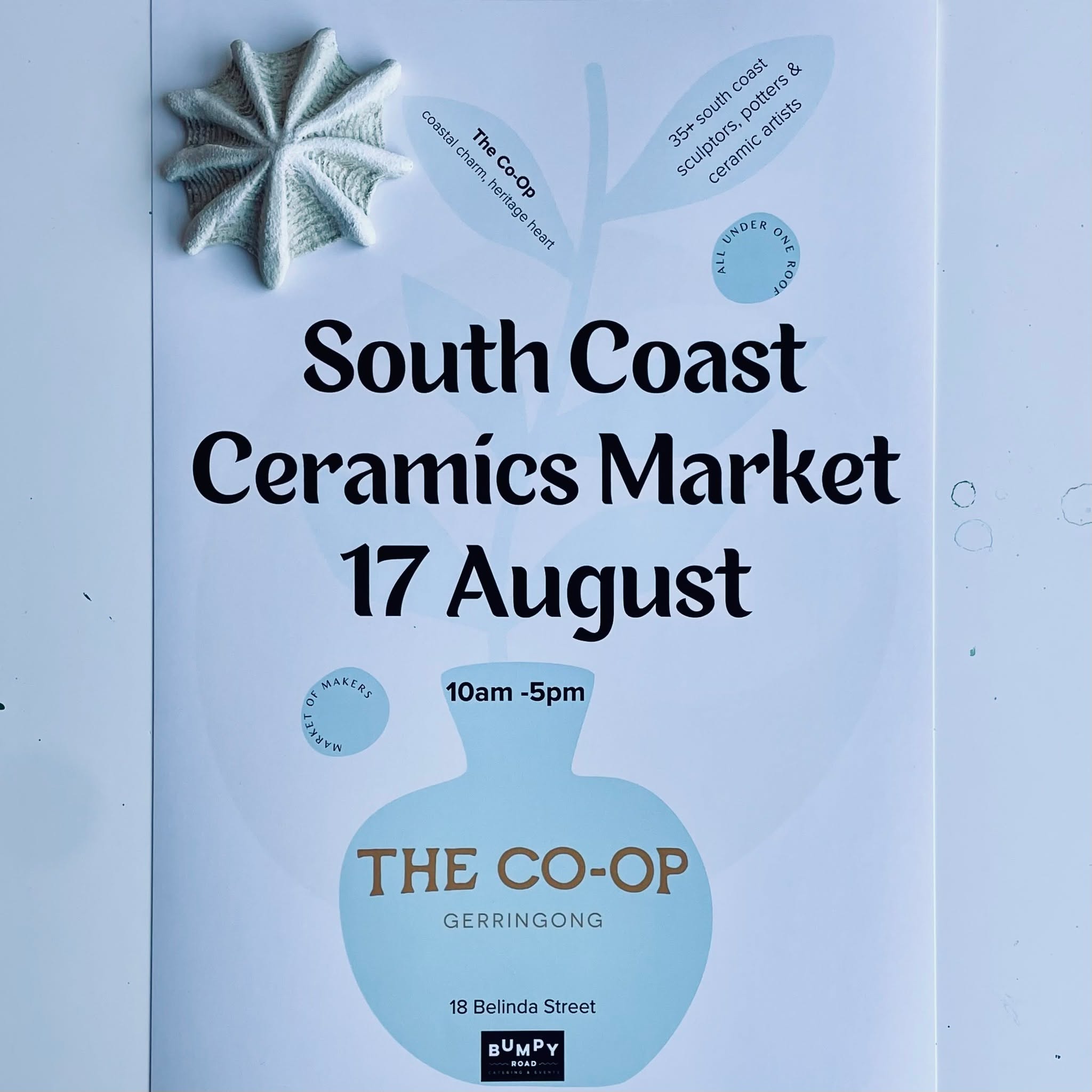 We've only got 3 weeks until this fantastic brand new event takes place.........
It's busy and buzzing @soul_clay_studios and in my home studio space getting ready to put my latest creations on show.
This is a great opportunity to get some early xmas shopping done and buy a beautiful & unique handmade gift from an artist not a factory!
Make a day of it, in beautiful Gerringong.
RSVP to this link -
https://www.southcoastceramics.com.au/event-details/south-coast-ceramics-market
Tag South Coast Ceramics on social media and be in it to win a lucky door prize!!