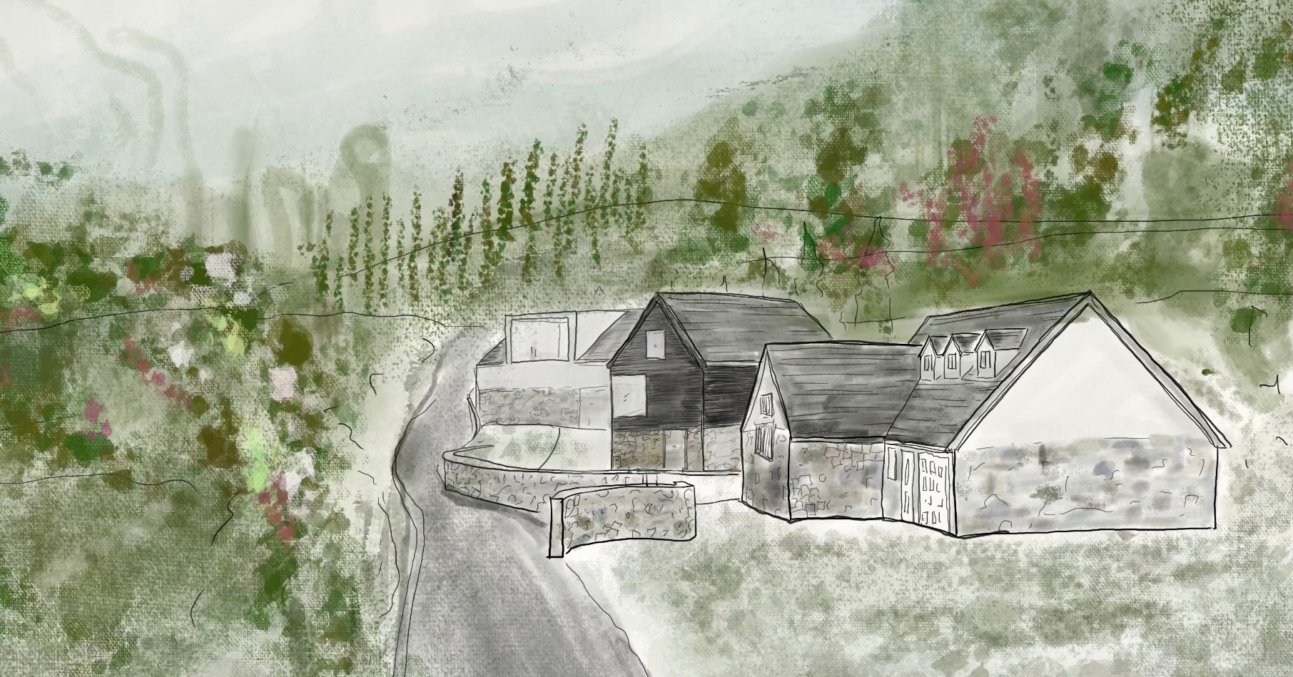 Early proposal for a detached home in Newbridge. Designed to echo the scale of its neighbour while introducing a fresh play on form, materials and openings. Anchored by that beautiful local stone, with every move shaped by the views.
#architectCaerphilly #architectNewport #architectBlackwood #architectPontypridd #architectSouthWales #architectCowbridge #architectSwansea #architectPenarth #architectBarry #architectBrecon #architectHayonWye #architectAbergavenny #architectWales #CardiffArchitecture #WalesDesign #cardiffbuilder #cardiffhouse #cardiffrenovations #cardiffarchitect #cardiffarchitects #outlineplanning