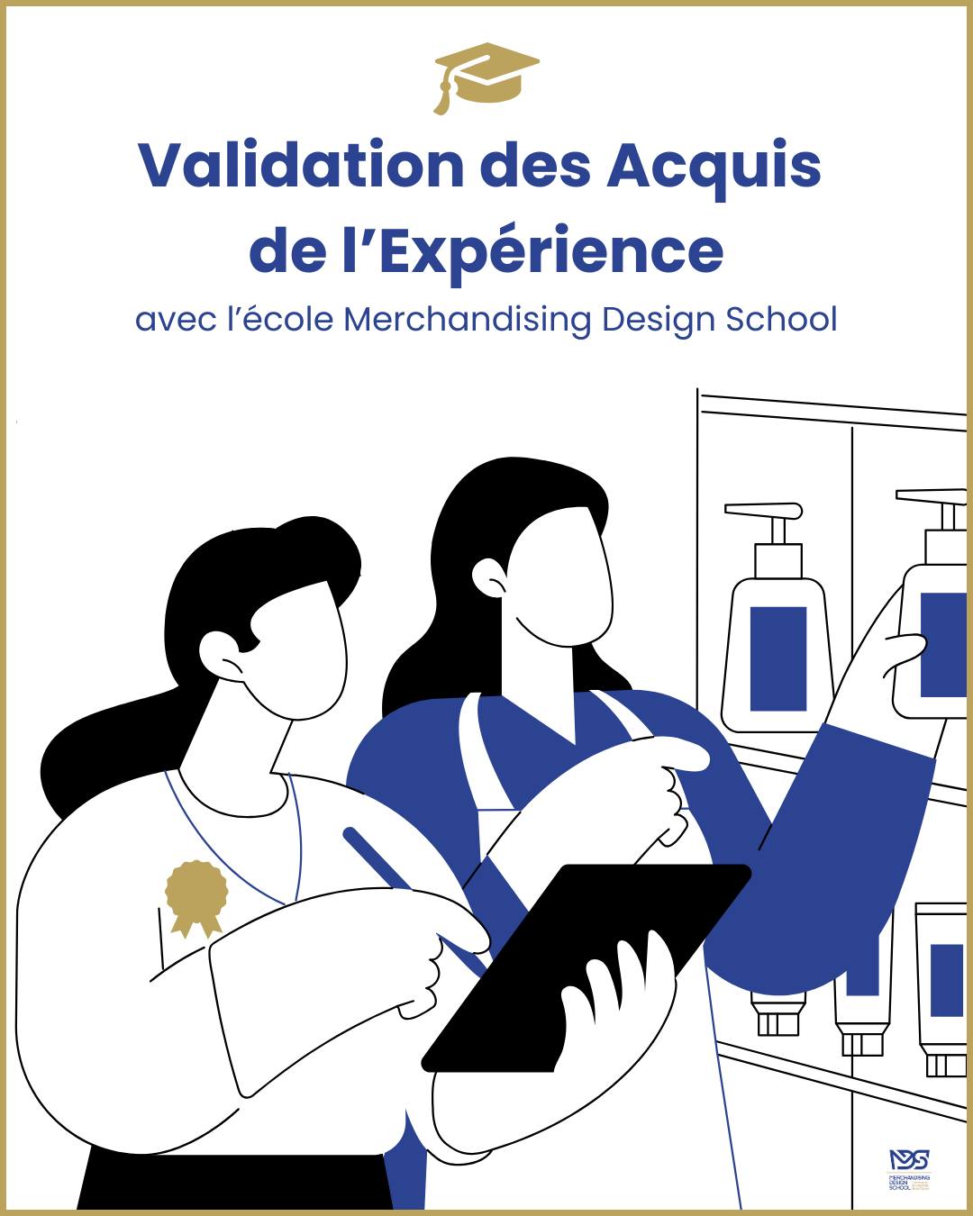 🎯 Vous êtes vendeur·se, responsable de magasin et vous réalisez des vitrines, des implantations ou des scénographies ?
Et si vos compétences pouvaient être officiellement reconnues ?
💡 La VAE – Validation des Acquis de l’Expérience – vous permet d’obtenir un titre professionnel de Visual Merchandiser (niveau bac+2) avec notre école Merchandising Design School à Angers, sans reprendre une formation classique.
Transformez votre expérience terrain en diplôme, valorisez votre parcours et ouvrez de nouvelles perspectives pro !
Vous êtes Intéressé·e ? Contactez-nous pour en discuter !
📧 recrutement@merchandising-design-school.com
🔗 Lien vers la page VAE : https://www.merchandising-design-school.com/etudiants/vae-validation-acquis-experience