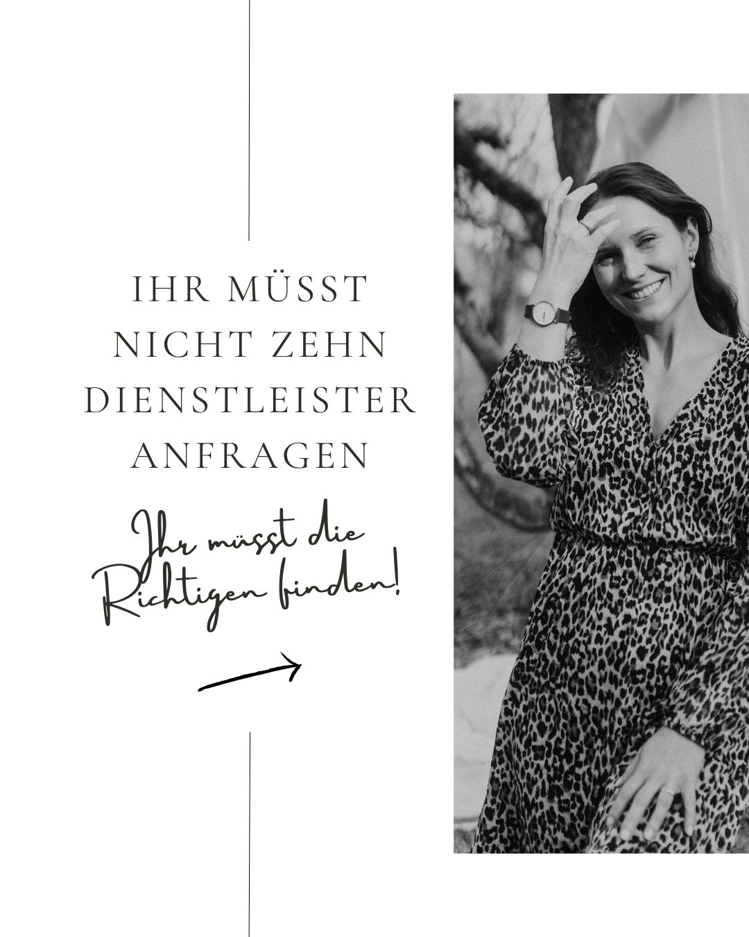 ✨ Ihr müsst nicht zehn Dienstleister anfragen – ihr müsst die richtigen finden. ✨
Zu viele Optionen = zu viele Gedanken = zu viel Stress.
Mein Tipp für euch: Fragt nicht endlos viele Fotograf:innen (oder andere Dienstleister) gleichzeitig an.
Sucht euch eine:n Favorit:in aus, schaut, ob es menschlich & terminlich passt und klärt direkt die wichtigsten Details.
Wenn’s nicht stimmig ist, geht weiter – aber erspart euch die ständige Vergleichs-Schleife.
Auch wir Dienstleister nehmen uns viel Zeit für eure Wünsche, hören zu, beraten ehrlich und investieren Energie – das funktioniert am besten auf Augenhöhe.
Also: entscheidet mit Gefühl, nicht mit Excel-Tabelle. 🤍
