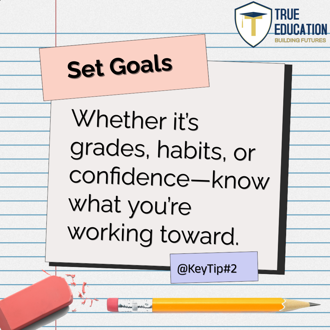 🎯 2. Define Your Academic Vision
What do you want out of this school year? A better GPA? Stronger study habits? More confidence?
Start with a clear vision and take intentional steps—True Education is here to help you aim high and stay focused.
#goalsetting #goals #goalsetter #studentgrowth