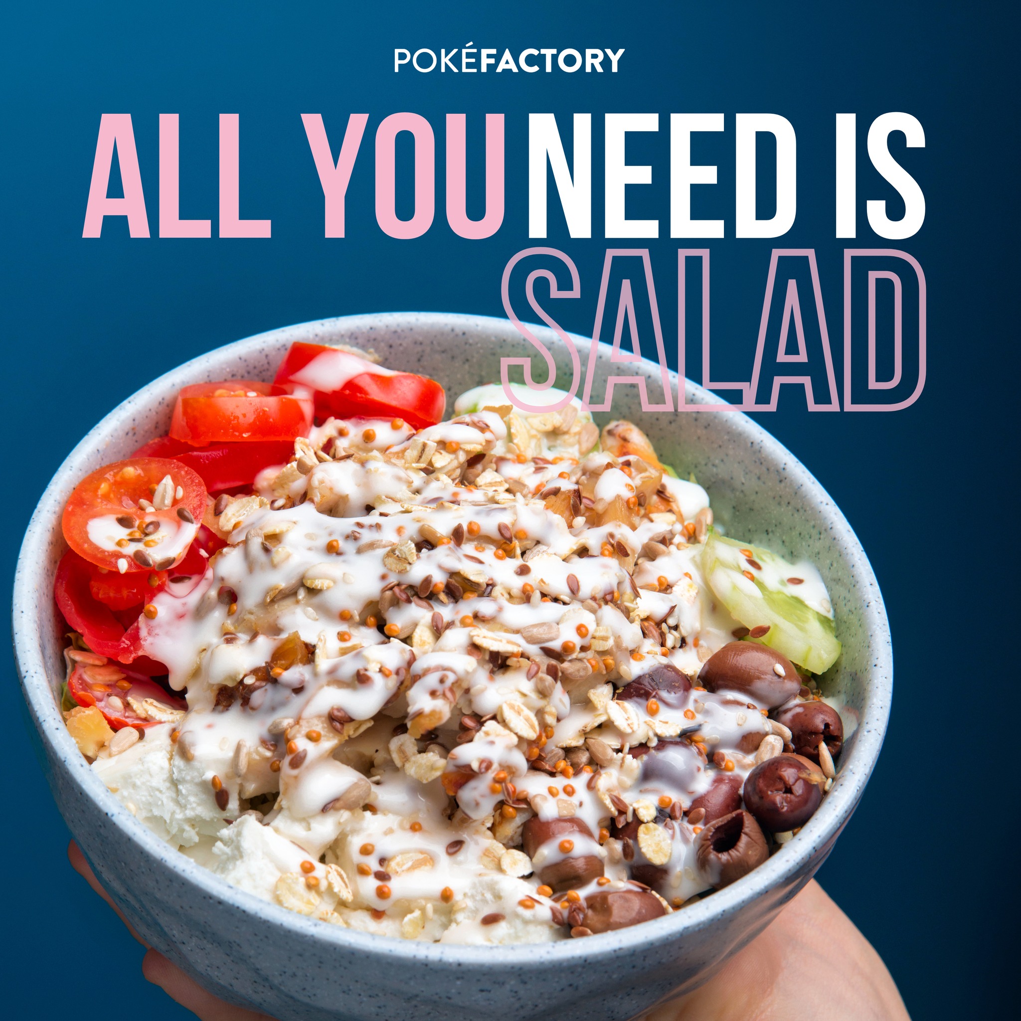 La Grecia può aspettare! Intanto gusta questa poké e pensati davanti al tramonto di Santorini. 🌅🥗
👉🏻 Insalata, pollo, feta, cetrioli, pomodorini, olive, salsa yogurt e mix di semi 😎
Vieni a trovarci in store oppure ordina dalla nostra #APP 📲
#pokefactory #app #ordinaora