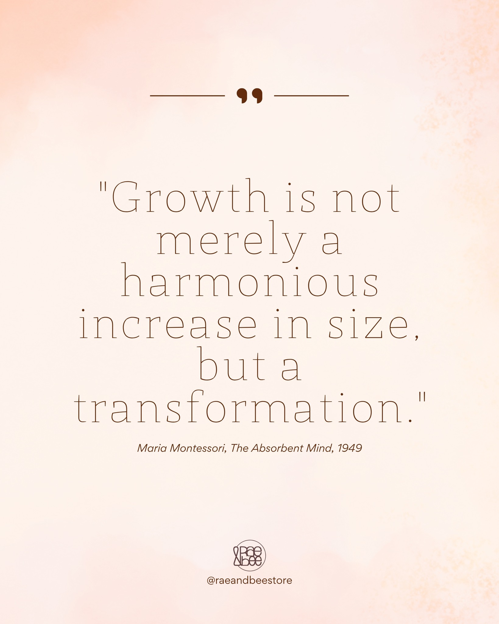 Toddlers are like sponges —
they see everything, they hear everything.
Then one day, something clicks.
A new word.
A gesture.
A habit that mirrors yours.
Have you felt it yet?
That lightbulb moment…
and the look of pure pride on their little face?
With Rae, it was when she signed “book” on her own.
I was so proud.
💬 What’s your story?
Share it in the comments — I’d love to hear.
📌 Follow @raeandbeestore for more Montessori quotes every Tuesday.
#MontessoriAtHome #MontessoriToddler #AbsorbentMind #ChildLedLearning #GentleParenting #ToddlerDevelopment #RaeAndBeeStore #EarlyYearsMatter