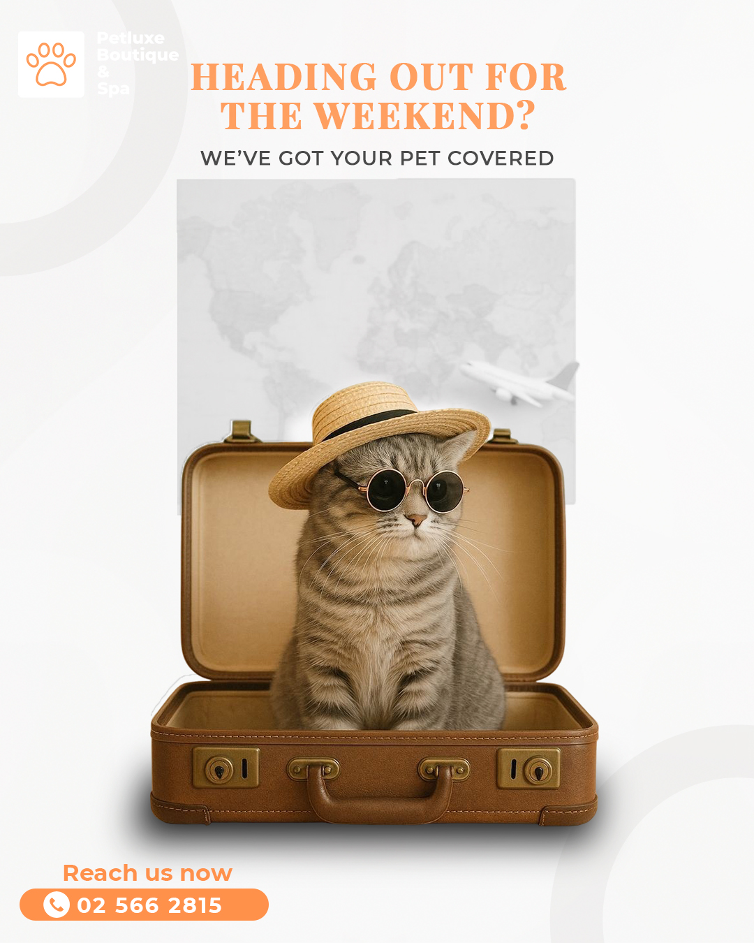 Weekend plans?
Don’t leave your furry friend behind — give them their own little vacation at Petluxe. 🐾
Cozy suites, premium care, and 24/7 supervision — just like a 5-star stay. ✨
Spots fill fast — reach us now:
📍 M Floor, Building 22, Al Hisn
📞 02 566 2815
.
.
#PetLuxe #FelineCare #AbuDhabi #cats #Grooming #Pet #HappyPets #LuxuryPetCare #boarding #WeekendWithPetluxe