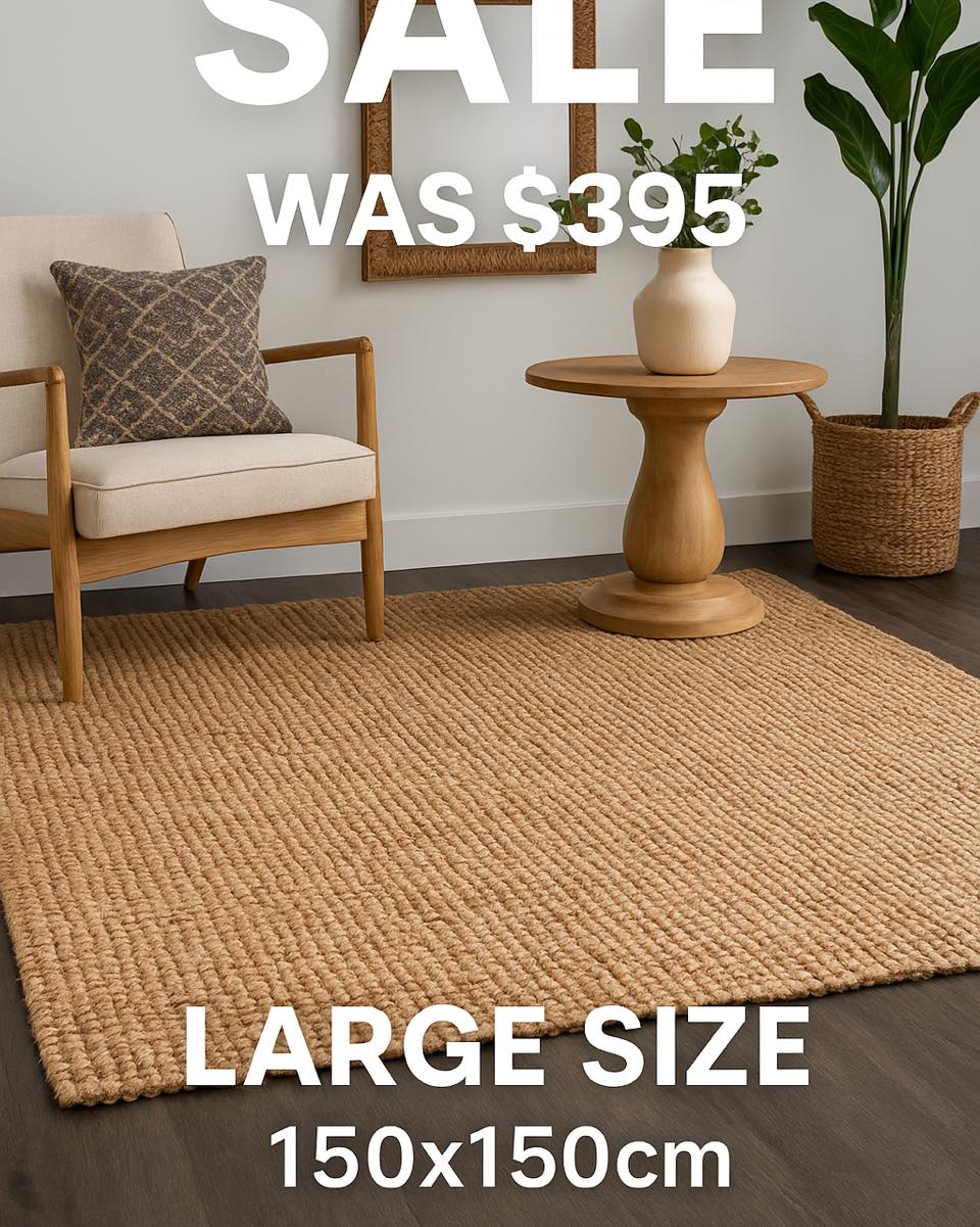 Perfectly square. Naturally bold.
Our 150x150cm square jute rug is made to anchor your space with organic texture and clean symmetry.
✔ Handwoven from natural jute
✔ Ideal for under tables or open corners
✔ Same/next day dispatch from Auckland
Balance your room the natural way.
👉 Shop now: nestwraps.co.nz/square-handwoven-indian-jute-rug
#NestWraps #SquareRug #NaturalJute #OrganicTexture #InteriorInspo #SmallSpaceStyle