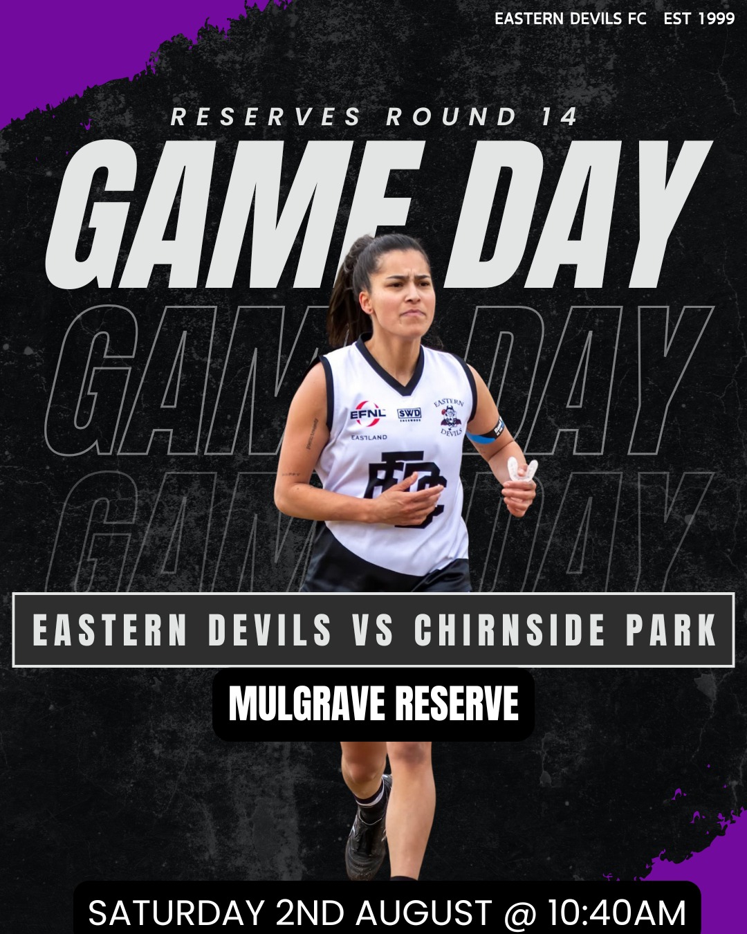The final home and away game for 2025 🤍🖤
The Reserves will take on Chirnside Park at 10:40am, followed by the Seniors facing Whitehorse at 12:30pm. As always, the bar and canteen will be open throughout the day!
To celebrate the 2025 season, we invite everyone to join us in the rooms after the games, where merchandise packs will be available for purchase, food will be provided, and the bar will be open.
Come down to support 😈