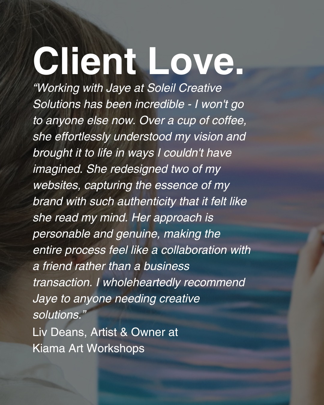 Beautiful words from a beautiful client 🫶🏽
Forever grateful for the amazing people I get to work with 🥰