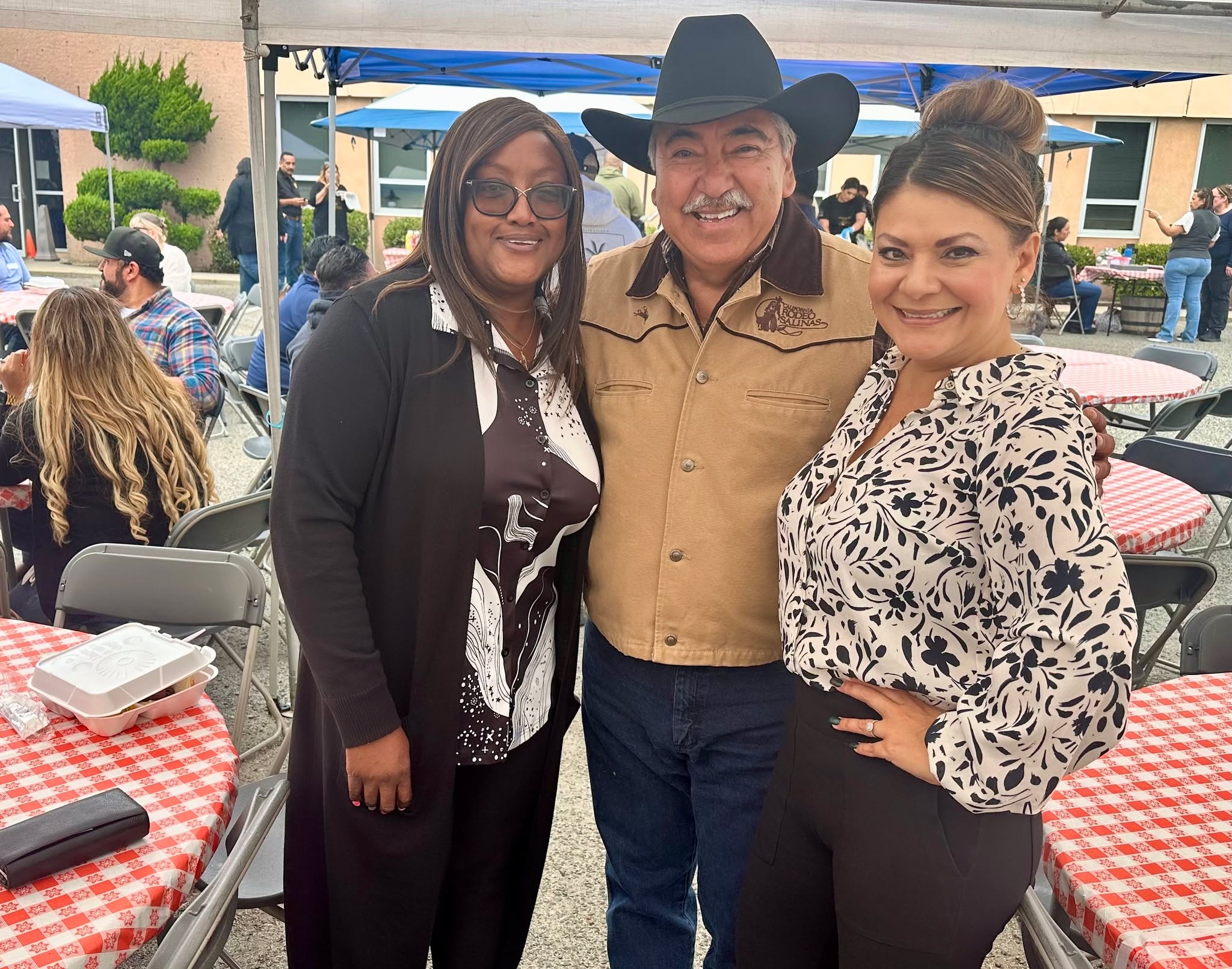 Executive Director of VHA, La Tonya Glover was invited to attend the 39th Annual Monterey County Probation Little Hat BBQ. In photo, La Tonya is accompanied by Development and Communication Consultant, Esmeralda Owen, and Salinas PD Community Liaison, Miguel Cabrera. This is a BBQ that brings together agencies and law enforcement together during the week of Rodeo. It was a day of good eating and conversations.