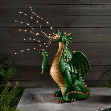 We have some unusual solar lights in stock, a favorite of ours is Drago a stunning dragon garden ornament perfect for brightening up any outdoor space.
Hand-painted polyresin dragon with warm white cascading LEDs that charge in direct sunlight and automatically illuminates at night. £24.99 See it in action by clicking the link below!!
https://youtu.be/es268PquIEs?feature=shared