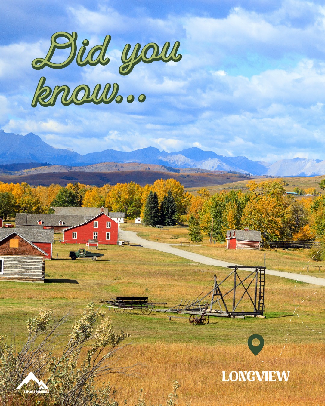 🛢️ Did you know Longview used to be called “Little New York”?
Yep, before it was famous for cowboy steaks and sweeping views, this tiny Foothills town was buzzing with oil rigs and big dreams. In the 1930s, it earned the nickname "Little New York" thanks to its booming energy
The name didn’t stick - but the attitude did!
And if the name sounds familiar, you’ve probably spotted Little New York Bistro — a delicious nod to the town’s history and a reminder that Longview’s got more stories (and flavour) than meets the eye.
Consider yourself officially in the know. 😉
#LittleNewYork #LongviewAB #FoothillsHistory #ExploreFoothills #InTheKnowFoothills #LocalLegends #SupportLocalAB #HiddenGemsAlberta #SmallTownStories