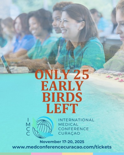 🎟️ Only 25 Early Bird tickets left!
⏳ The countdown is on — Early Bird pricing ends August 30.
Don’t miss your chance to join IMCC 2025 in sunny Curaçao — at the best possible price!
Meet global experts, explore innovations in inclusive rehabilitation, and connect with a passionate community.
✅ Be quick. Be part of the future.
🌐 Tickets & info: medconferencecuracao.com
#RehabilitationSience #physicaltherapy #occupationaltherapy, #speech #therapy #psychology #trauma #research #future #healthcare #ICF #DAT #IMCC2025 #IMCC #IMCCuracao #internationalmedicalconferencecuracao #medicalconferencecuracao #medconferencecuracao #medicalconference #medicalevents #medicaleducation #medicalinnovation #HealthTech #MedicalProfessionals #MedicalCommunity #medicalresearch
@dolphintherapycuracao @dolphinsuitescuracao @curacaotouristboard @curacaowellnessassociation @cinexcur @nashko_onderwijsbureau @rencuracao @kiki.kuhnert @drolaf2023 @barbara_schweitzer_ @drjodr @praxisdrevs @unifontis@praxisdrevs @jeannettep68