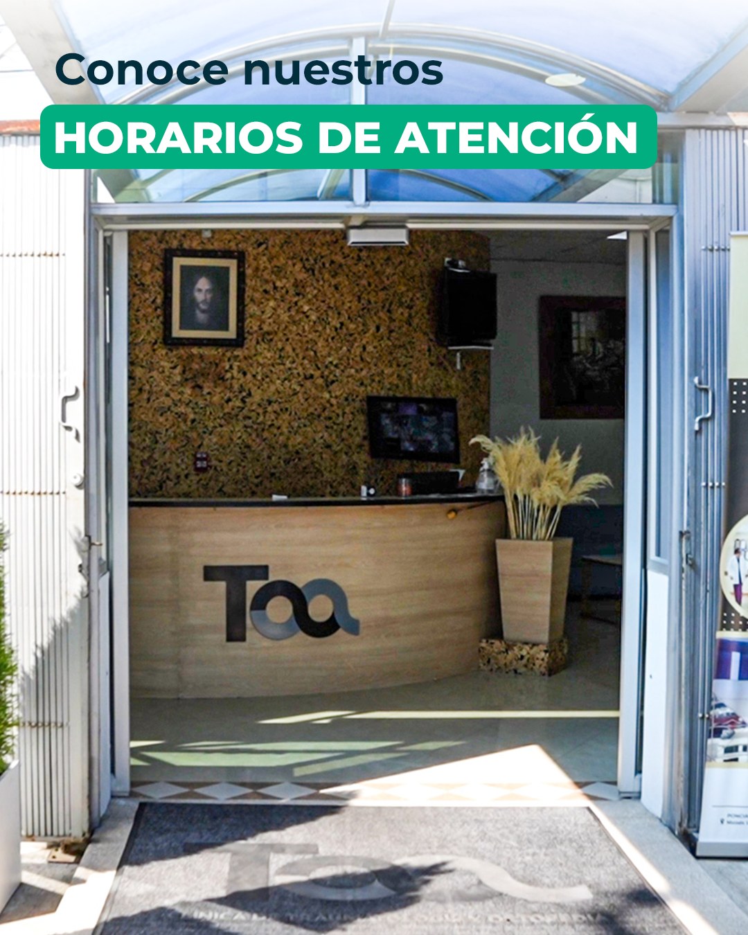 ⏰ ¡Conocé nuestros horarios de atención!
En Clínica TOA estamos comprometidos con tu salud y bienestar todos los días:
🔹 Consulta externa: 🗓️ Lunes a viernes | 🕗 8:00 a 19:00
🔹 Rehabilitación física: 🗓️ Lunes a viernes | 🕗 8:00 a 20:00
🔹 Sábados: 🕗 8:00 a 14:00
🚨 Emergencias médicas las 24 horas, todos los días.
📲 Agendá tu cita en línea: https://www.clinicatoa.com/
☎️ 02 247 3002 | 📞 098 454 5467
#ClínicaTOA #SaludIntegral #HorariosDeAtención #Emergencias24h #AtenciónMédica #RehabilitaciónFísica #PrevenciónEsSalud #AgendáTuCita #EligeTOA