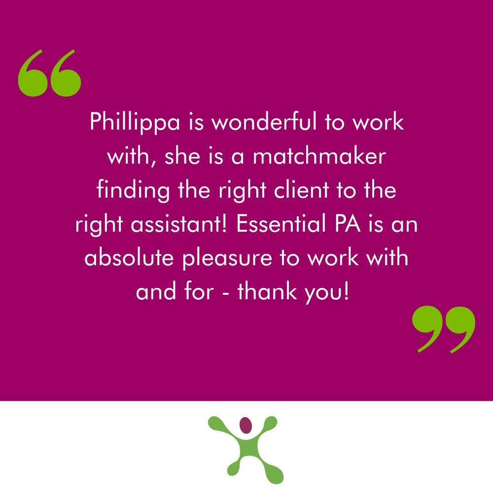 Following on from our last post about the what success looks like for us, here's some feedback direct from one of our team members who has just accepted a permanent position with one of our clients!
“Phillippa is wonderful to work with – she’s a matchmaker, finding the right client for the right assistant! Essential PA is an absolute pleasure to work with and for – thank you!”
We love hearing stories like this! At Essential PA, we don’t just place assistants, we build lasting partnerships.
Whether you're a freelance professional looking for the perfect role, or a business in need of dedicated, seamless support, we take pride in creating matches that work for the long term.
✨ Real people. Real results. Real relationships. ✨
Learn more: https://www.essentialpa.co.uk/
#TheEssentialPA #BusinessSupport #ExecutiveAssistant #ClientSuccess #VirtualAssistant #MatchMade #DevonBusiness #WorkThatFits
